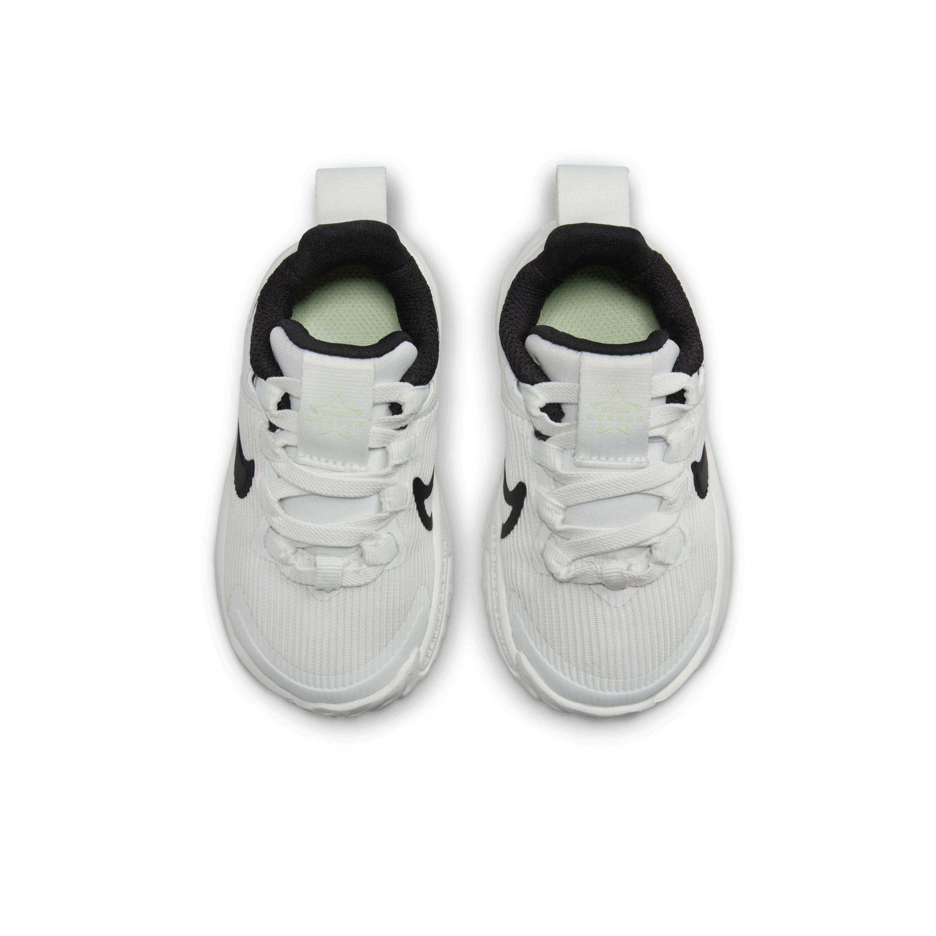 Nike Star Runner 4 "Summit White/Barely Volt/White/Black" Infant Boys' Running Shoe - WHITE/VOLT/WHITE/BLACK Thumbnail View 4