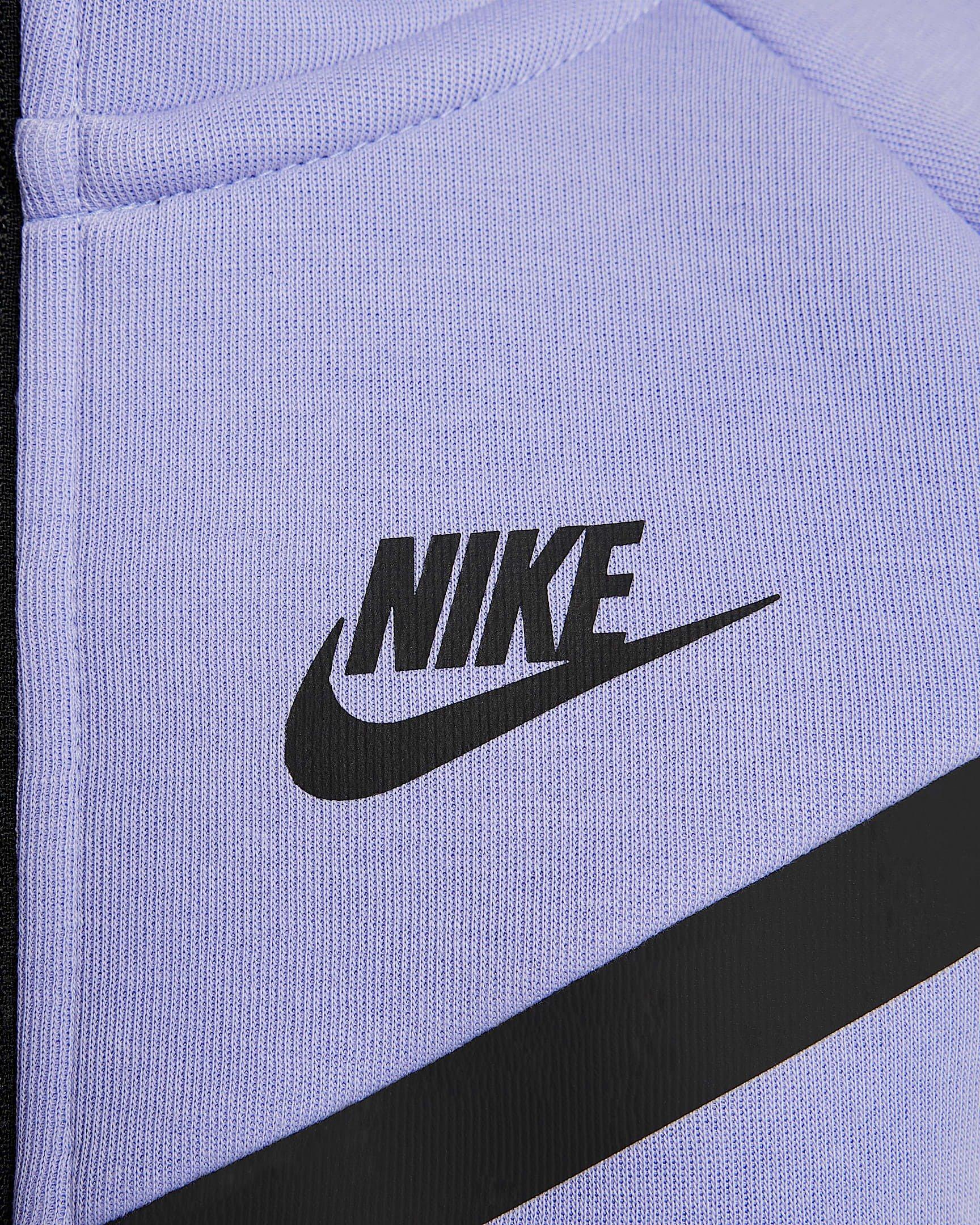 Nike Sportswear Tech Fleece Full-Zip Hooded Big Girls' Purple Jacket