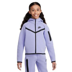 Nike Big Girls' Sportswear Tech Fleece Full-Zip Hooded Jacket - Purple