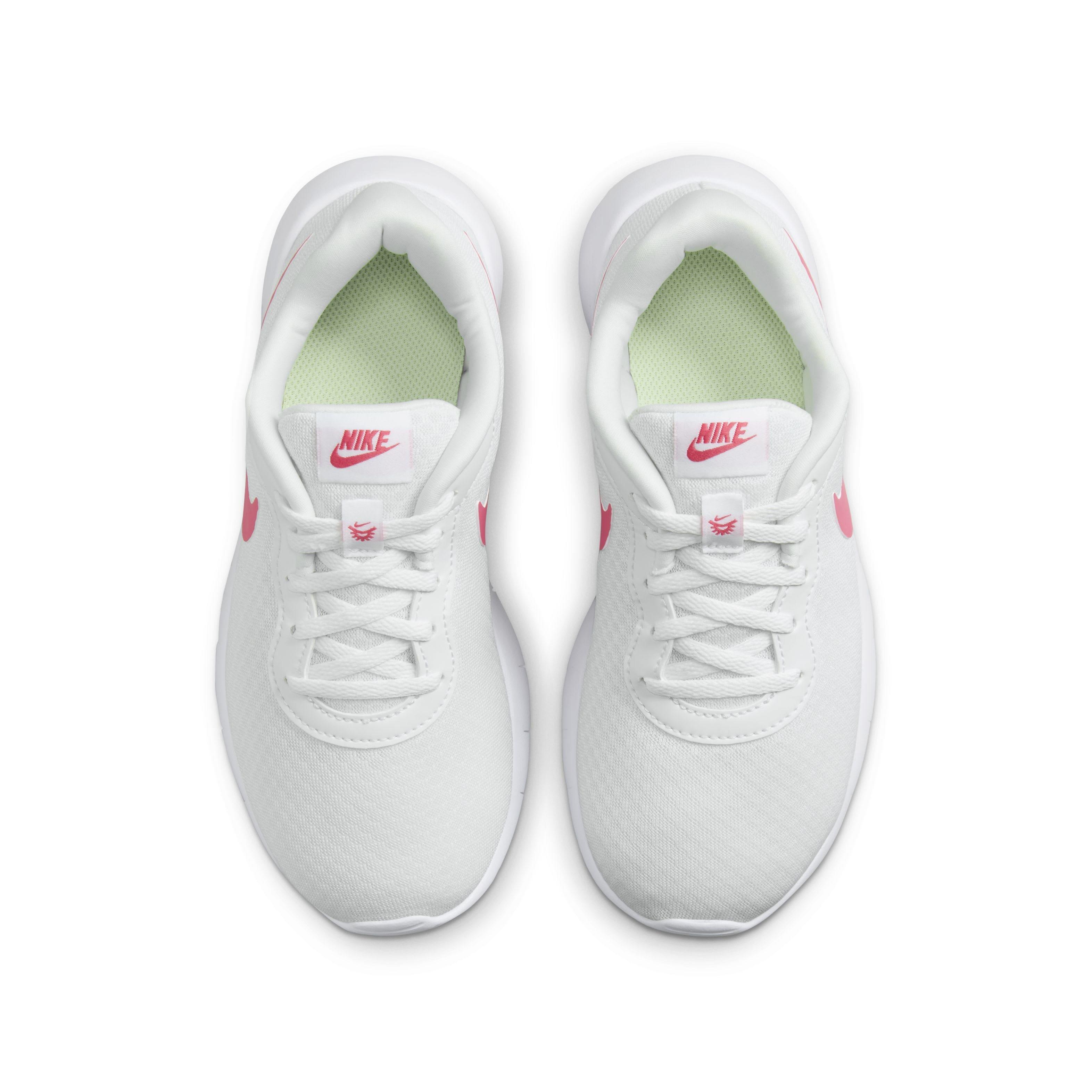 Nike Tanjun EasyOn Grade School Girls' "White/Barely Volt/Black/Aster Pink" Shoe