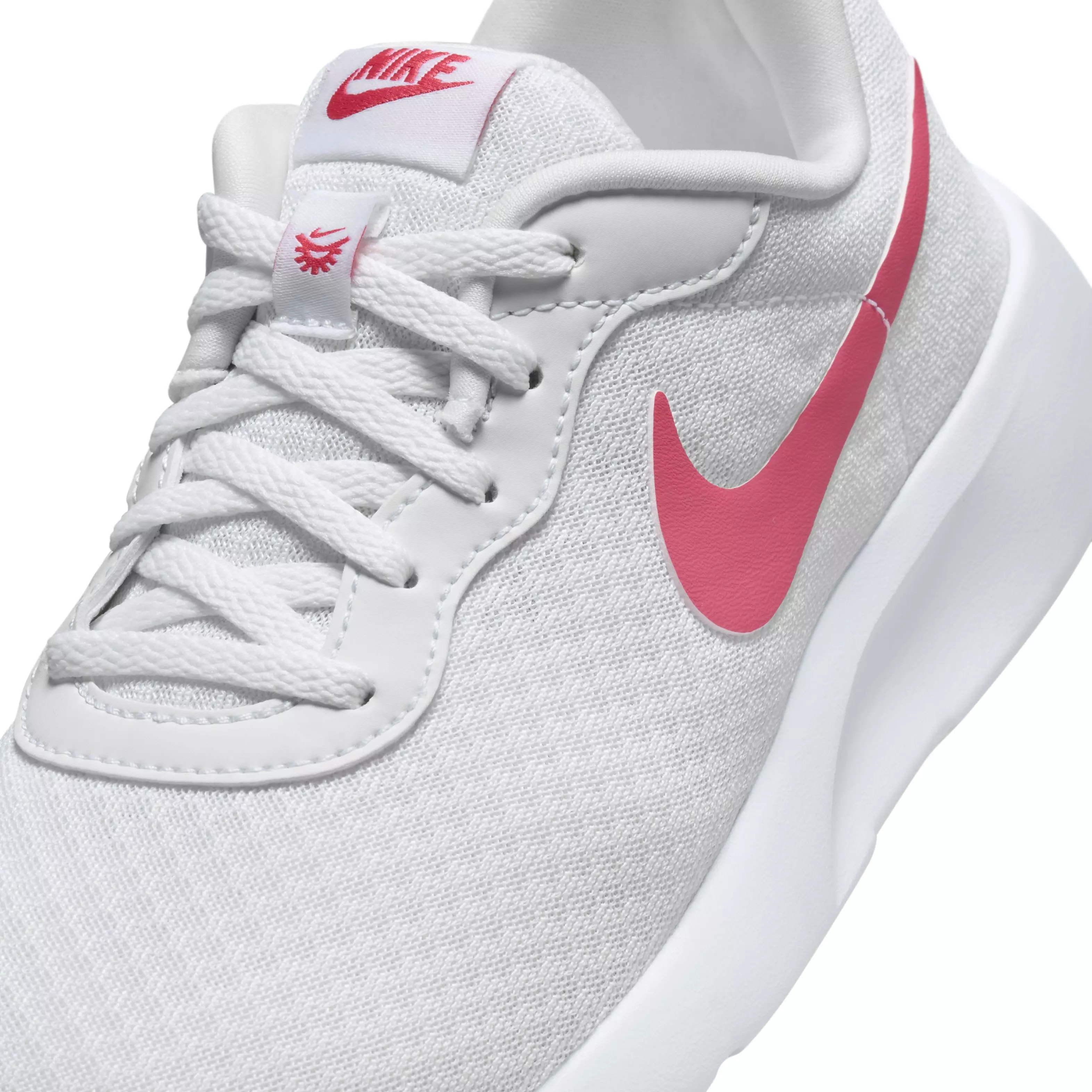Nike Tanjun EasyOn "White/Barely Volt/Black/Aster Pink" Grade School Girls' Shoe - WHITE/VOLT/BLACK/PINK