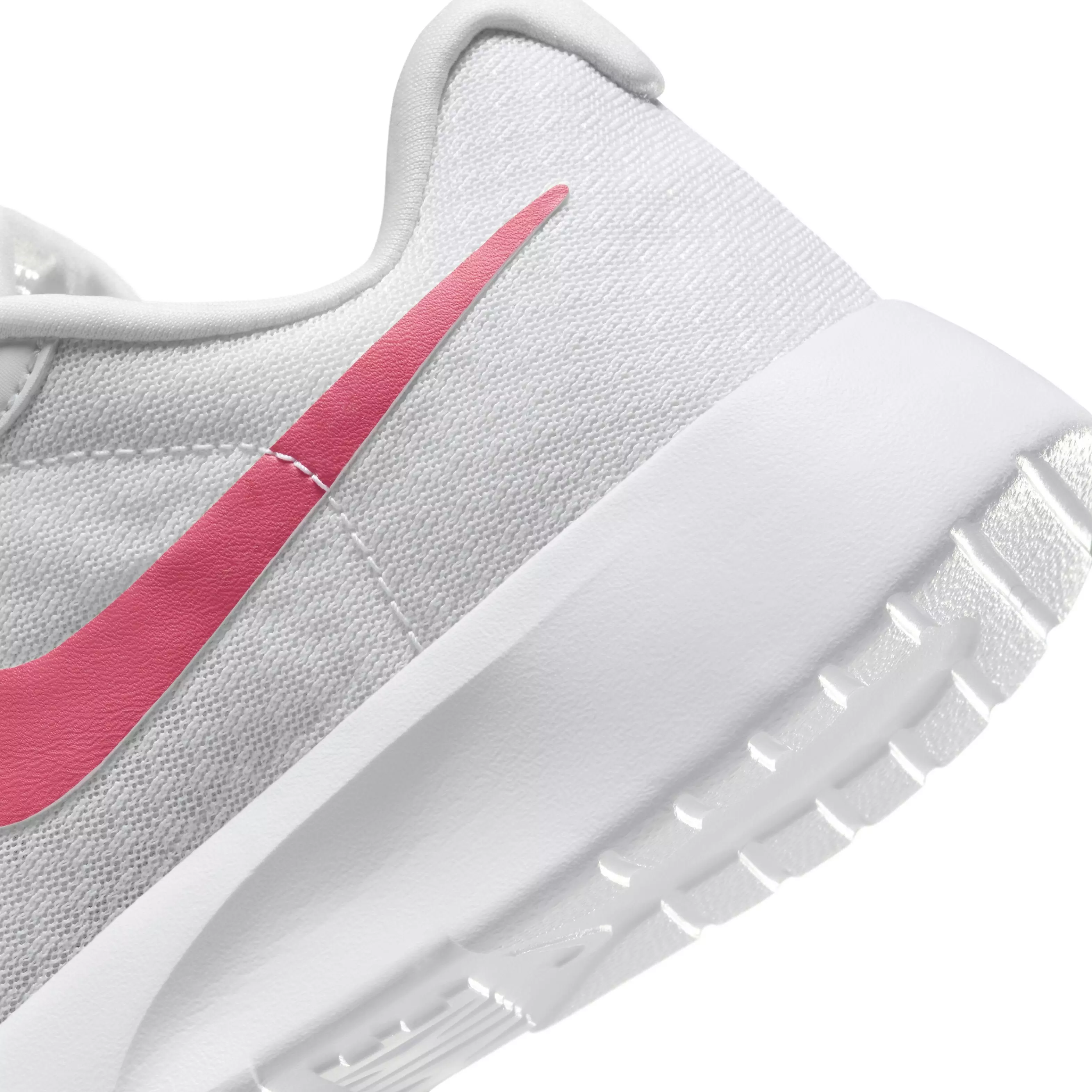 Nike Tanjun EasyOn "White/Barely Volt/Black/Aster Pink" Grade School Girls' Shoe - WHITE/VOLT/BLACK/PINK