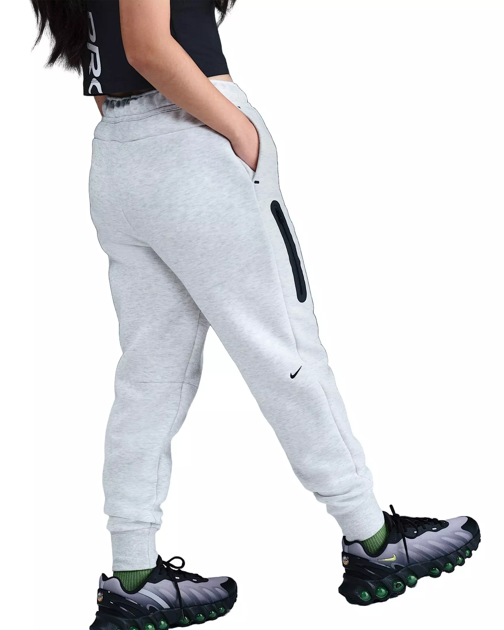 Nike Big Girls' Sportswear Fleece Tech Joggers - GREY
