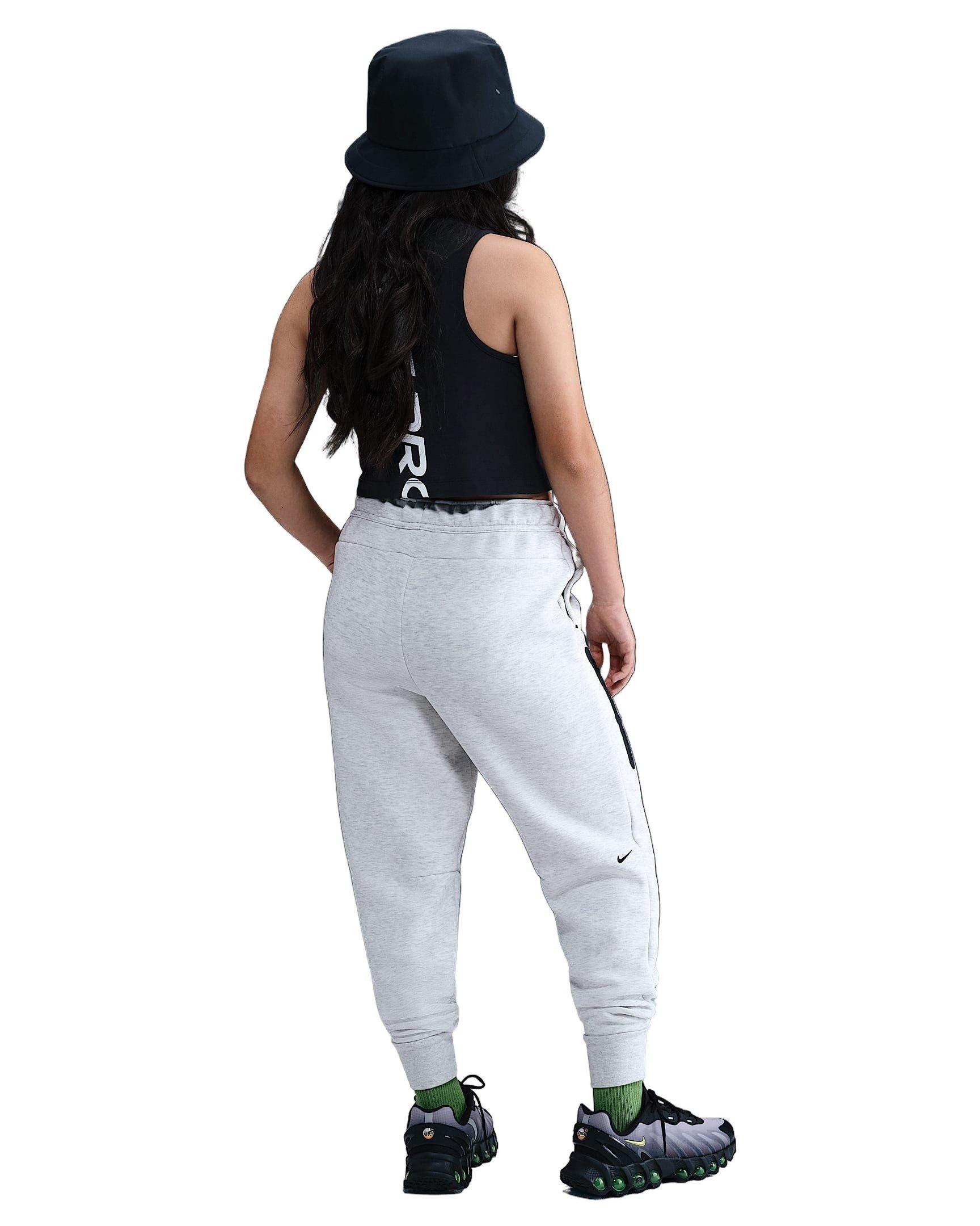 Nike Big Girls' Sportswear Fleece Tech Joggers - GREY Thumbnail View 5