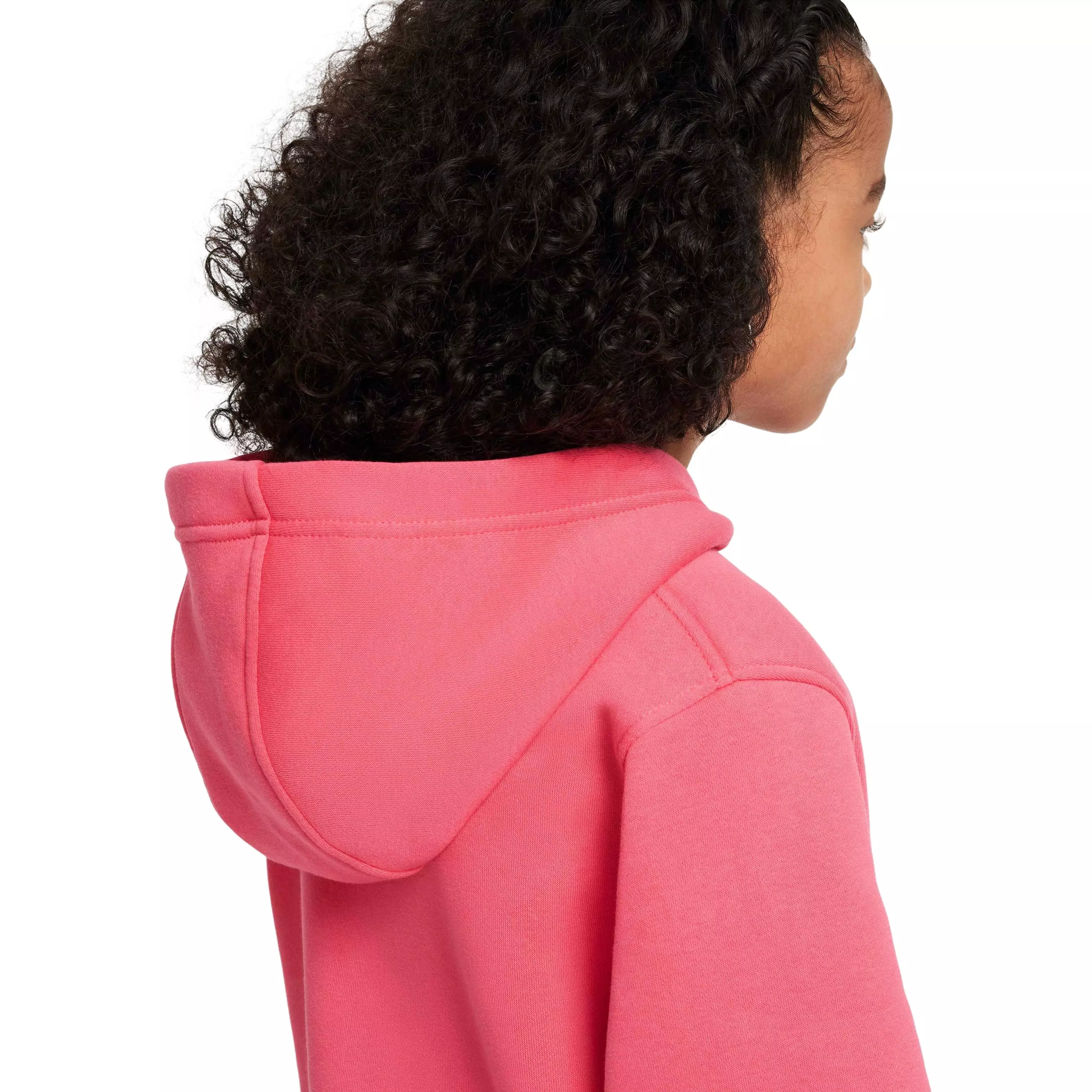 Nike Big Girls' Sportswear Club Fleece Pullover Hoodie - Pink - PINK