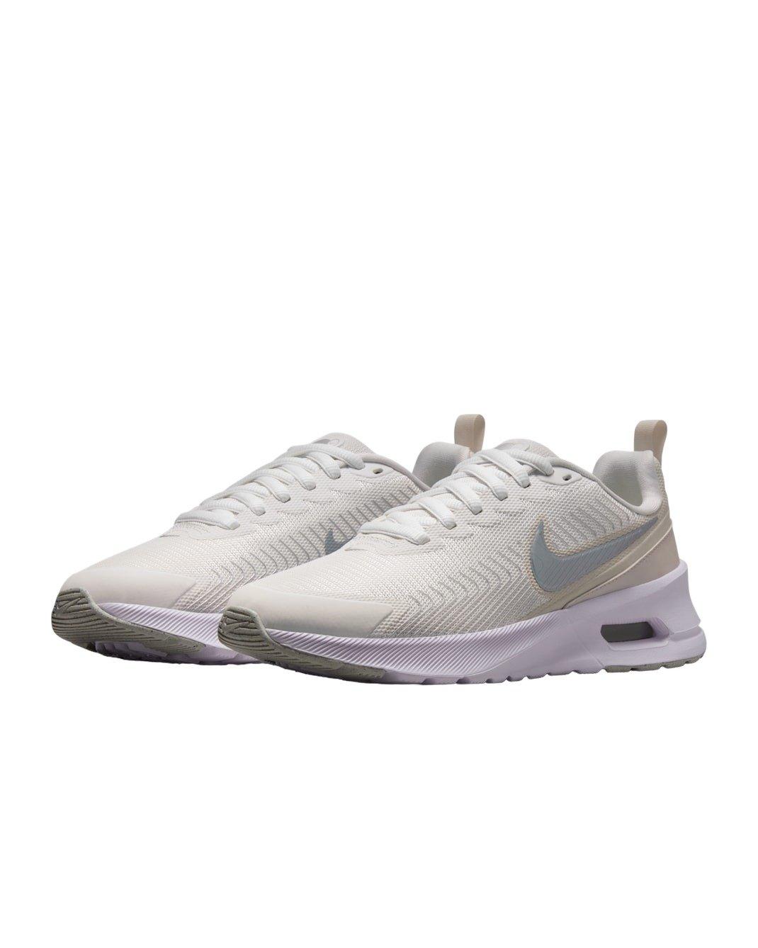 Nike Air Max Nuaxis SE "Summit White/Light Orewood Brown/White/Metallic Silver" Women's Shoe - WHITE/LT BROWN/WHITE/SILVER