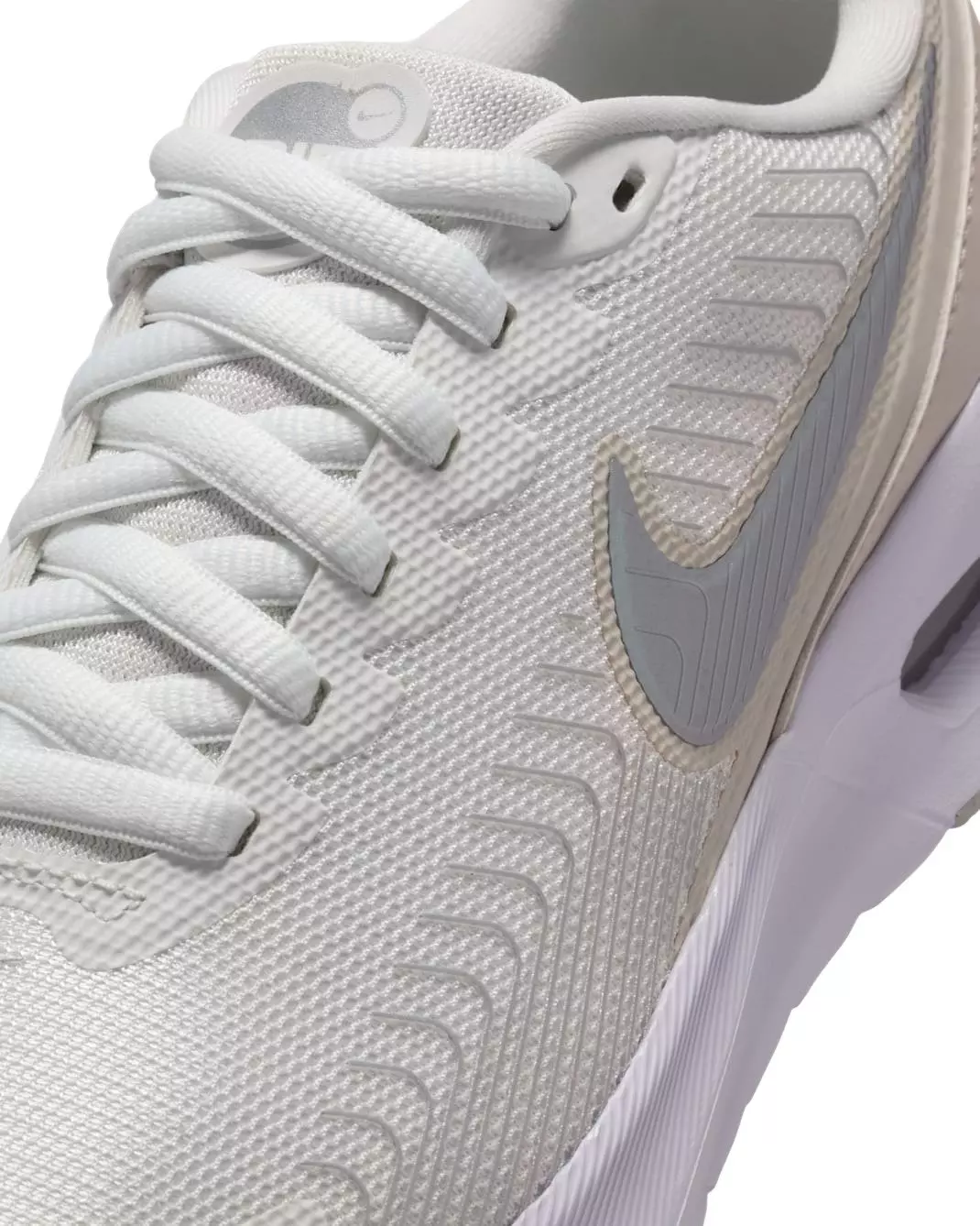 Nike Air Max Nuaxis SE "Summit White/Light Orewood Brown/White/Metallic Silver" Women's Shoe - WHITE/LT BROWN/WHITE/SILVER