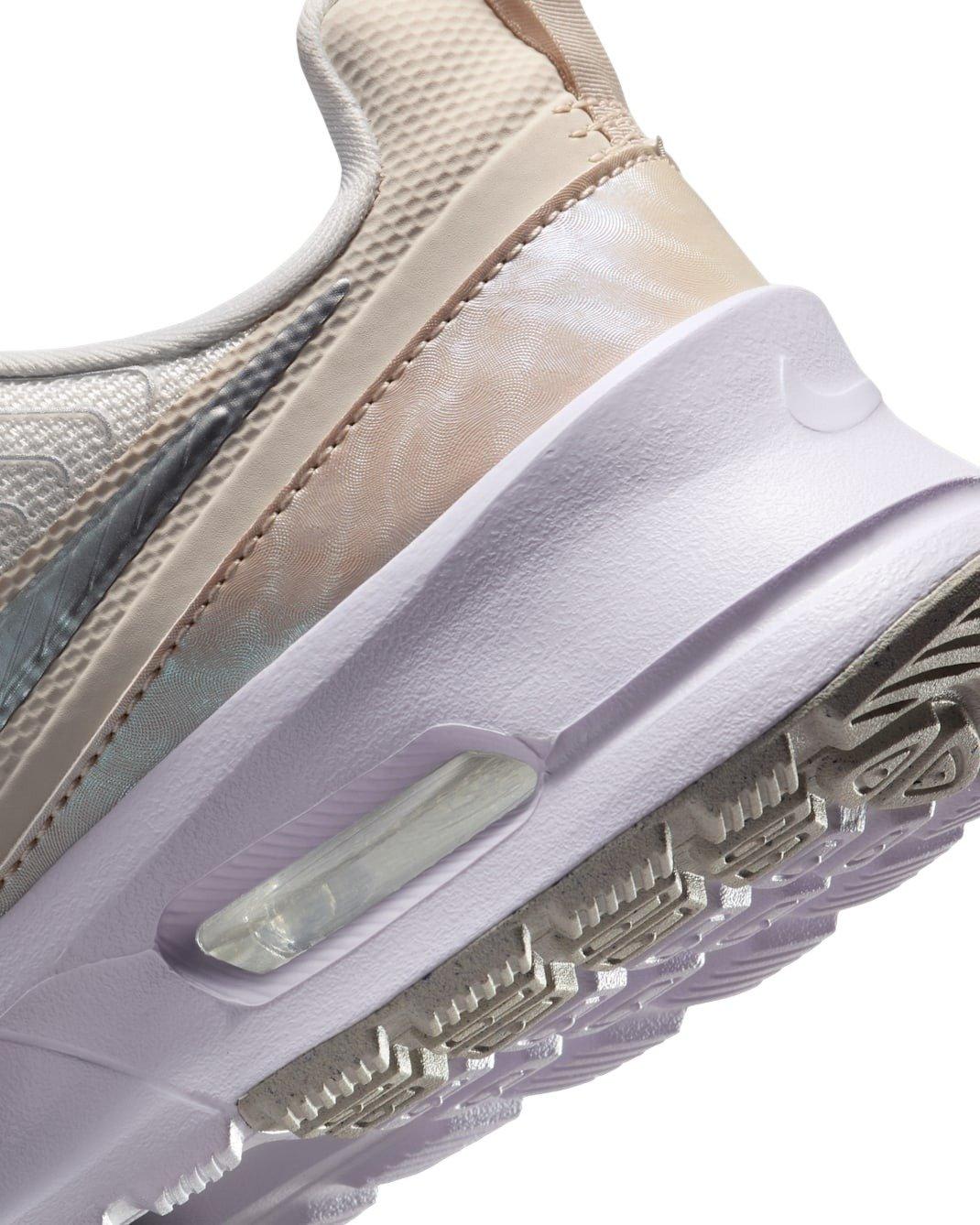 Nike Air Max Nuaxis SE "Summit White/Light Orewood Brown/White/Metallic Silver" Women's Shoe - WHITE/LT BROWN/WHITE/SILVER