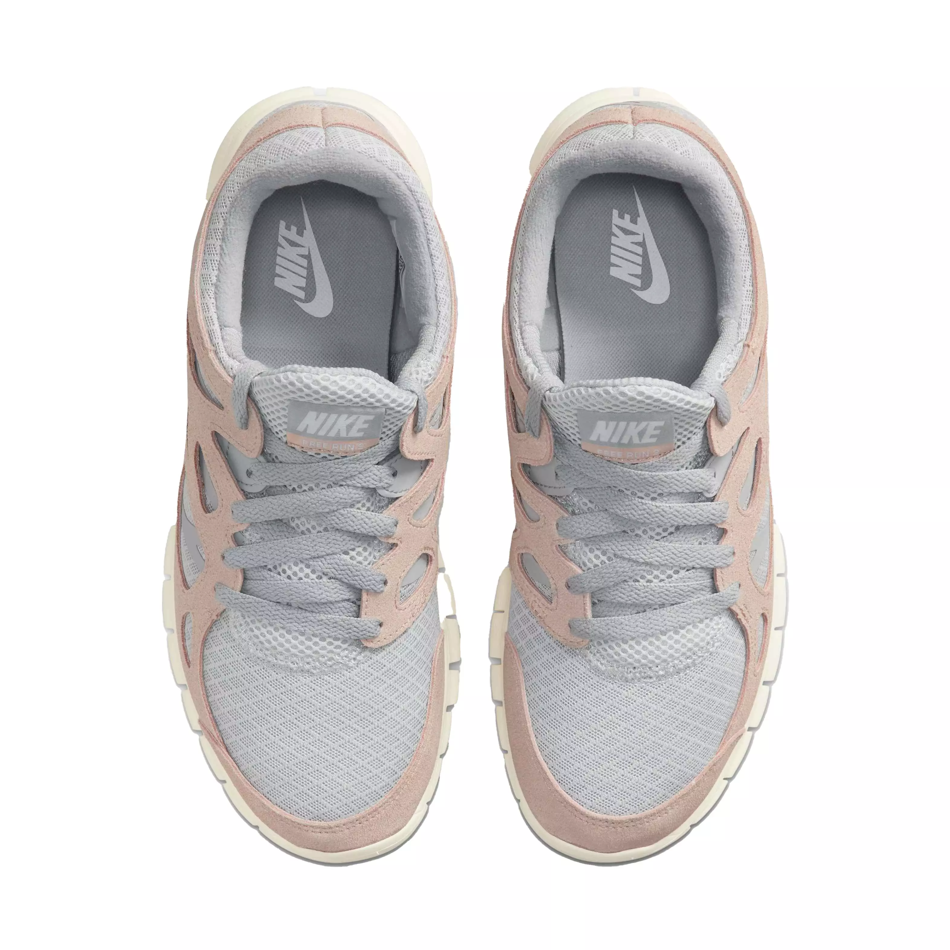 Nike Free Run 2 "Pure Platinum/Fossil Stone-Wolf Grey" Men's Shoe - GREY