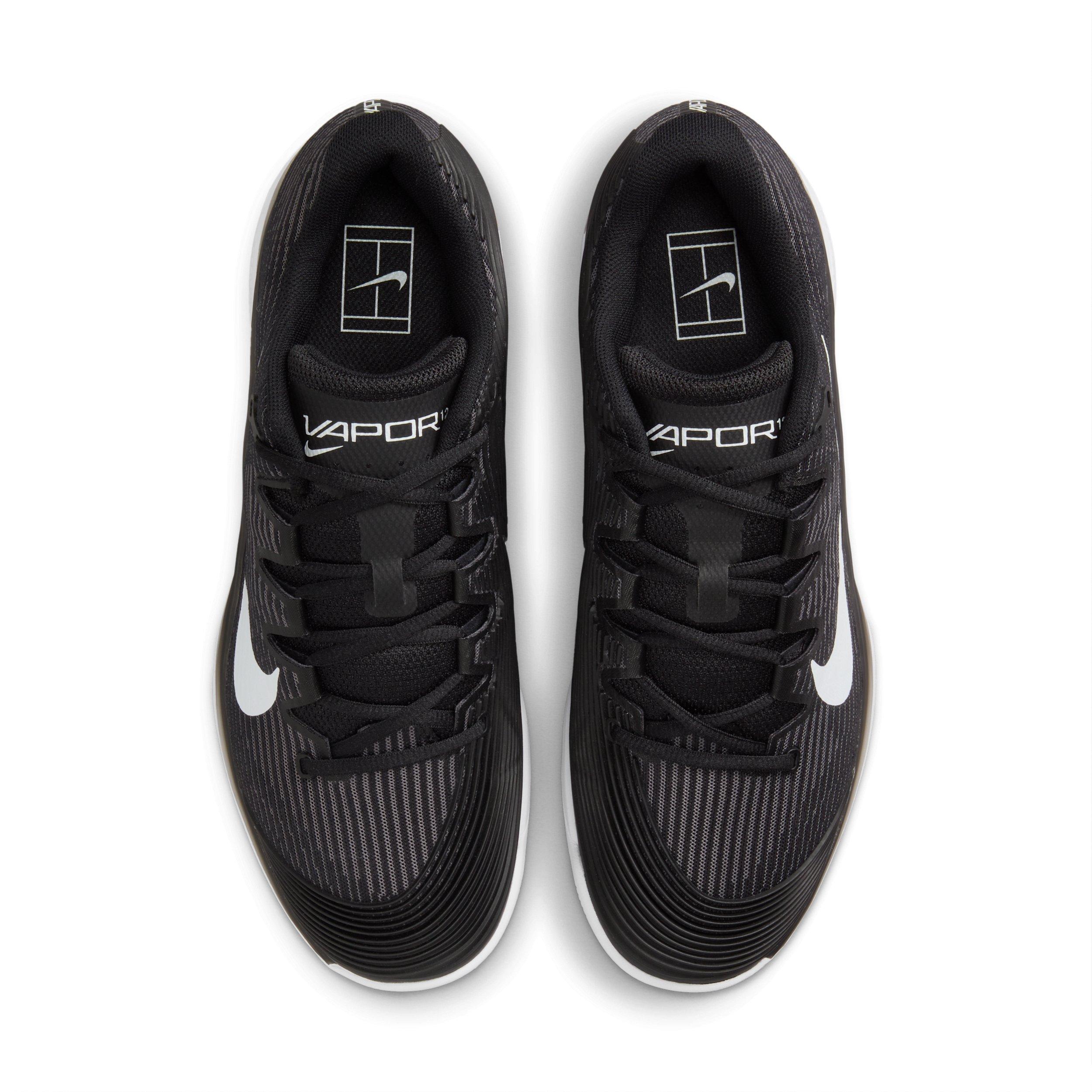 Nike Vapor 12 Hard Court "Black/Dark Smoke Grey/White" Men's Tennis Shoe - BLACK/DK GREY/WHITE