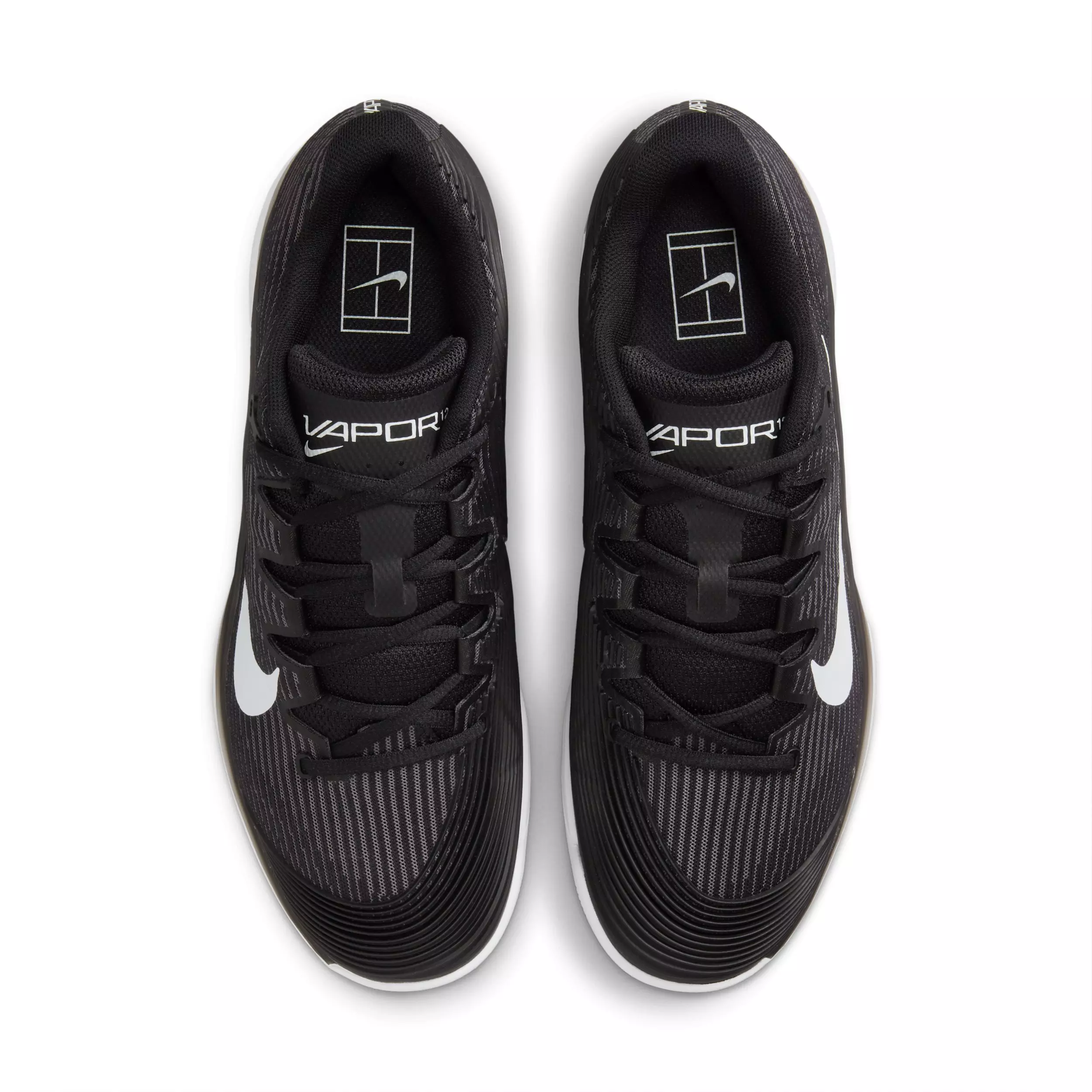 Nike Vapor 12 Hard Court "Black/Dark Smoke Grey/White" Men's Tennis Shoe - BLACK/DK GREY/WHITE