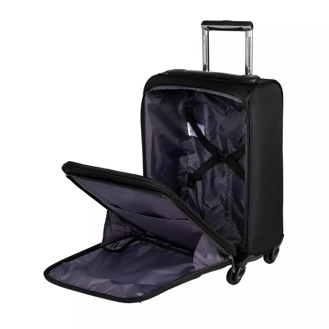 Mizuno 4-Wheel Carry On Suitcase - Black - BLACK