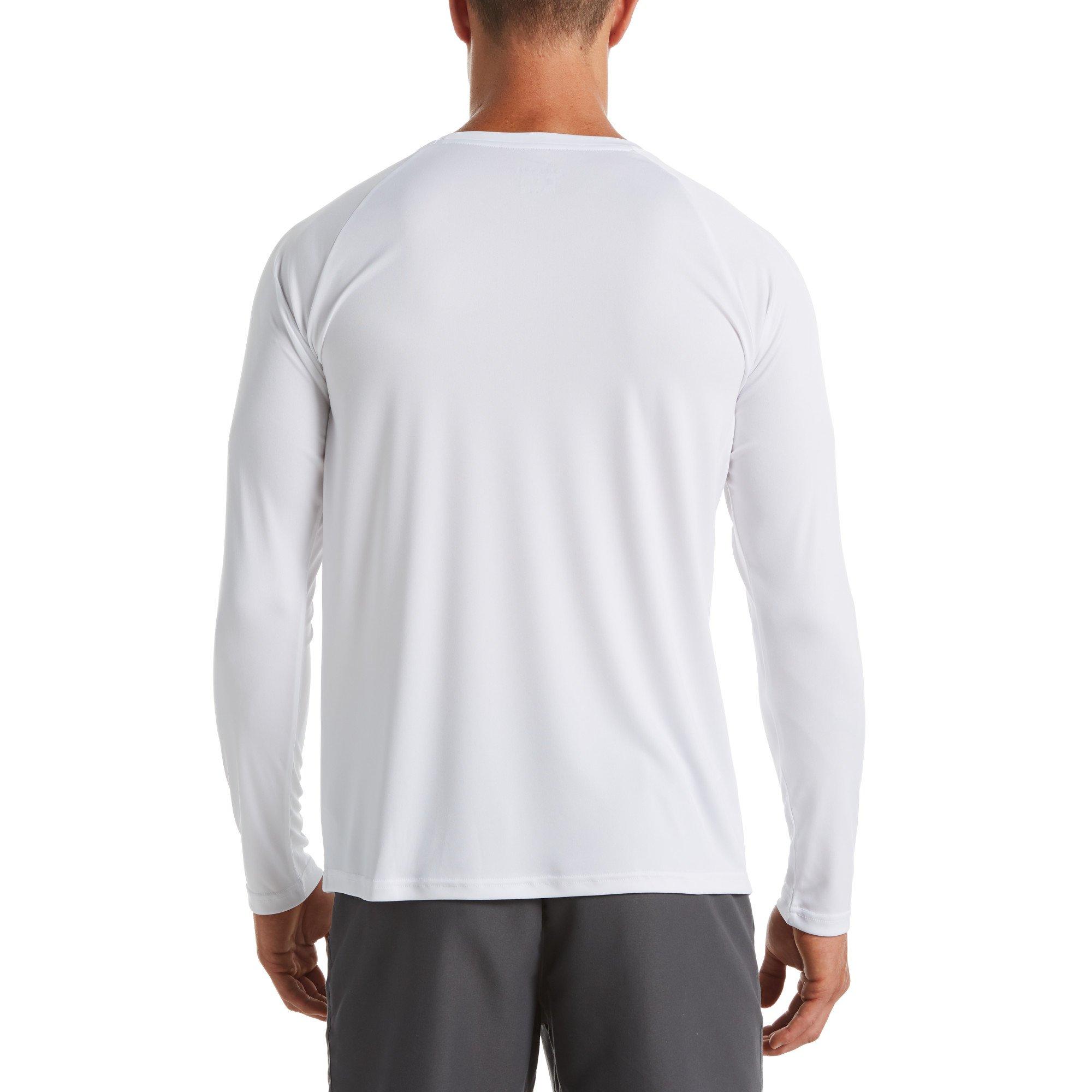 Nike Men's Swim Hydroguard Essential Dri-FIT UV Long Sleeve Top - WHITE Thumbnail View 2