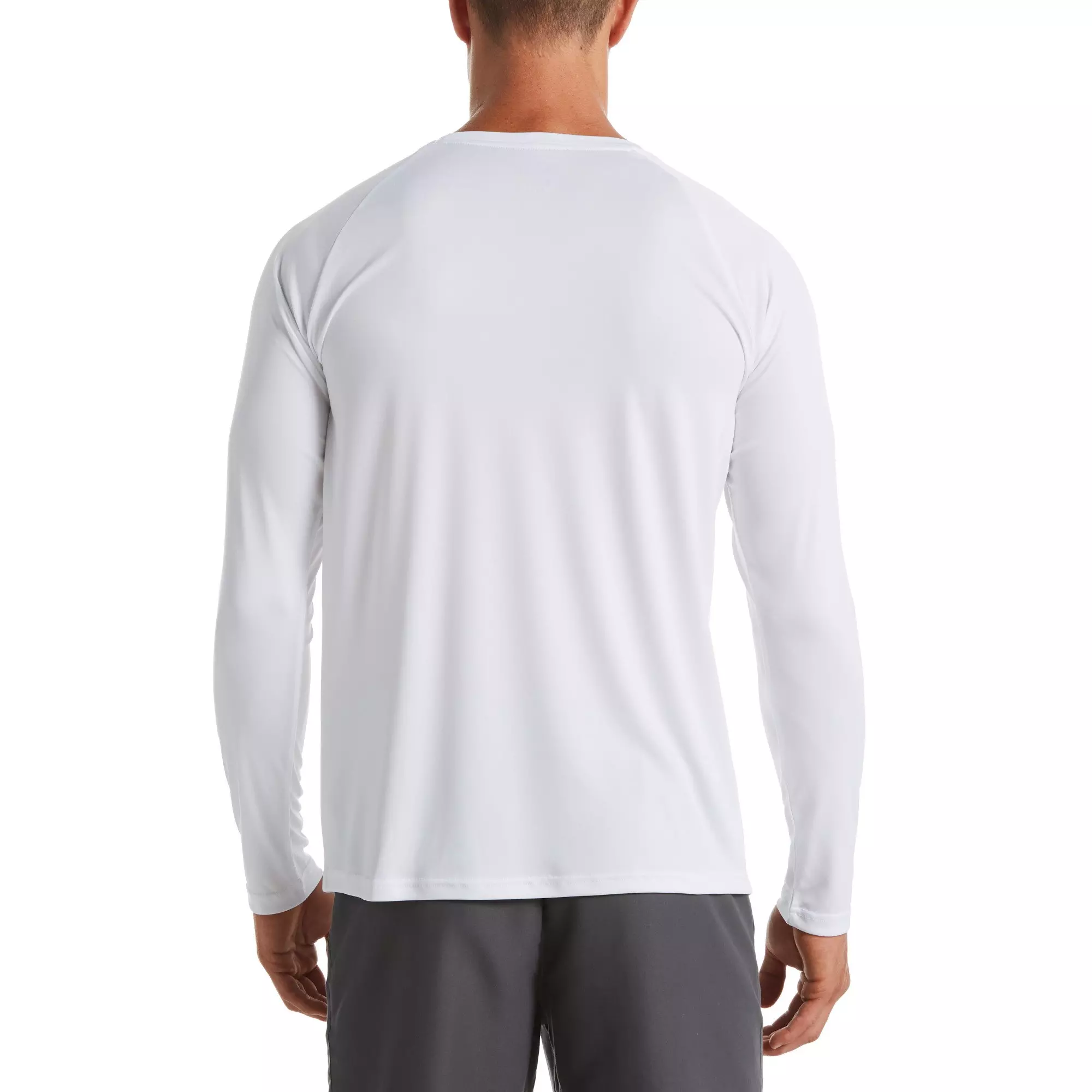 Nike Men's Swim Hydroguard Essential Dri-FIT UV Long Sleeve Top - WHITE