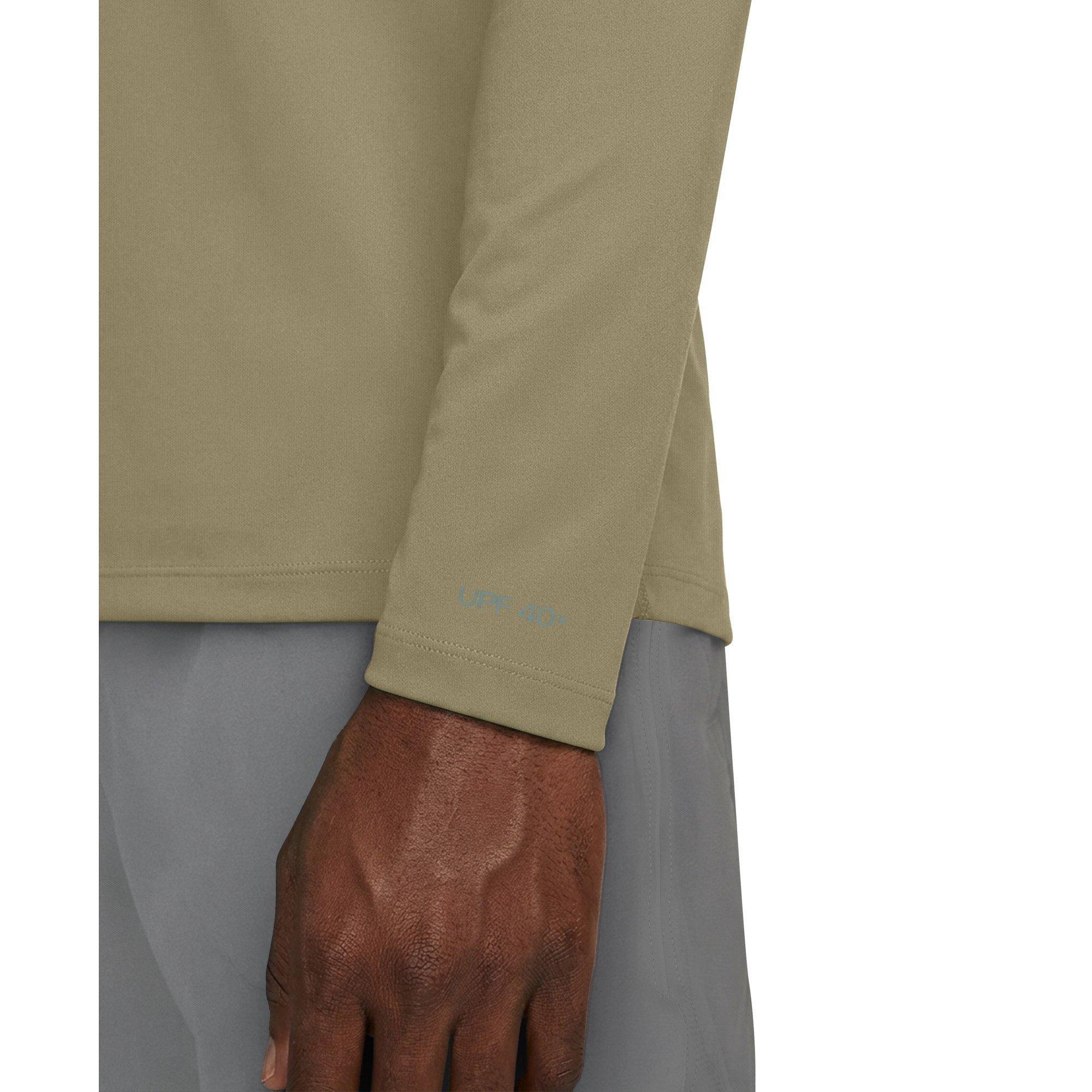 Nike Men's Swim Hydroguard Essential Dri-FIT UV Long Sleeve Top - BEIGE Thumbnail View 5