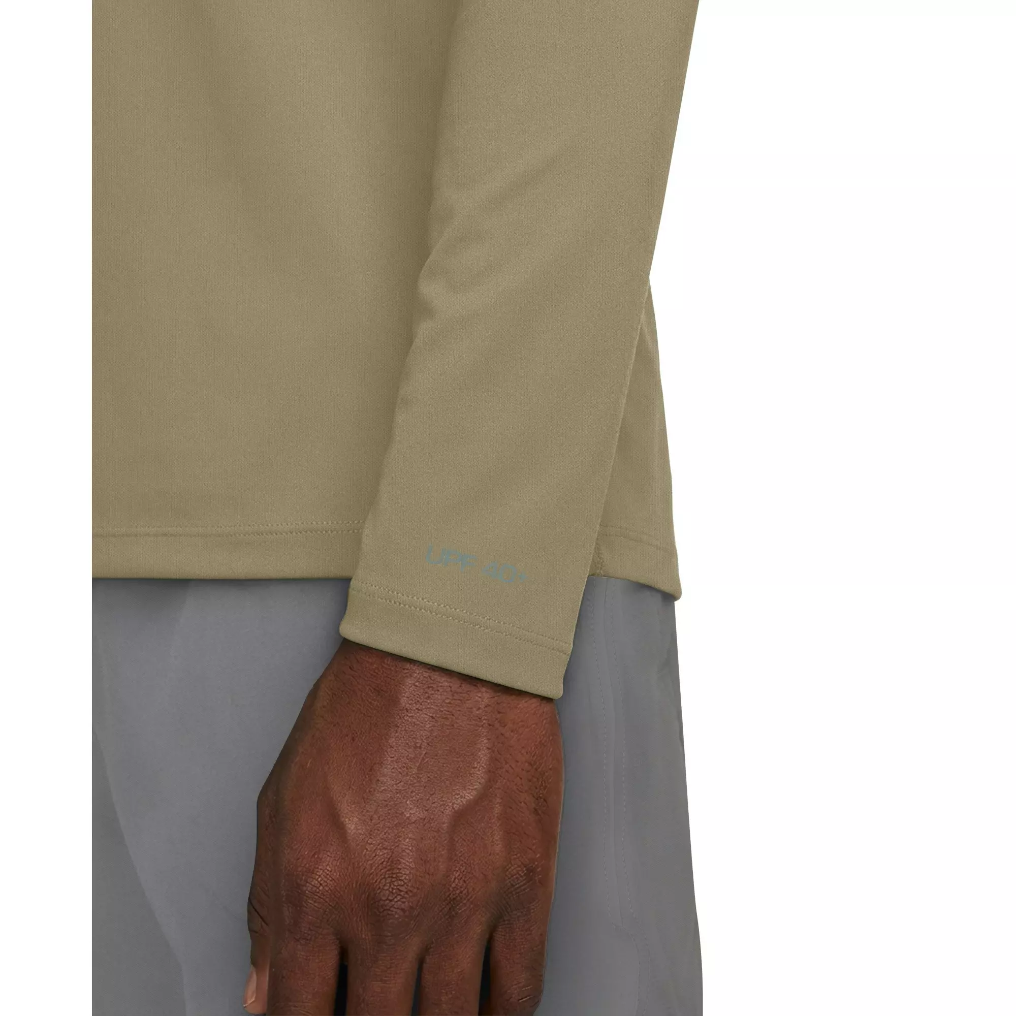 Nike Men's Swim Hydroguard Essential Dri-FIT UV Long Sleeve Top - BEIGE