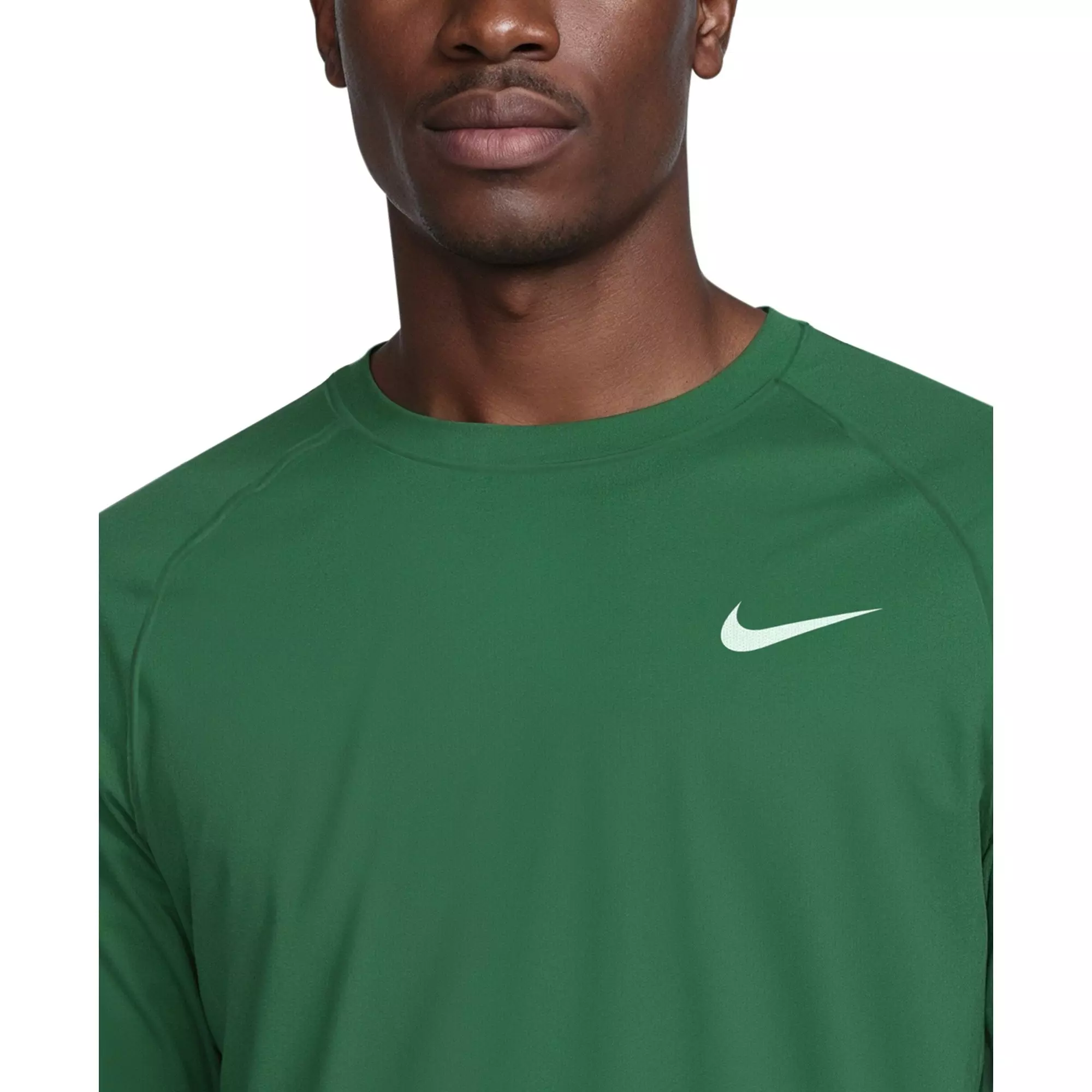 Nike Men's Swim Hydroguard Essential Dri-FIT UV Long Sleeve Top - GREEN