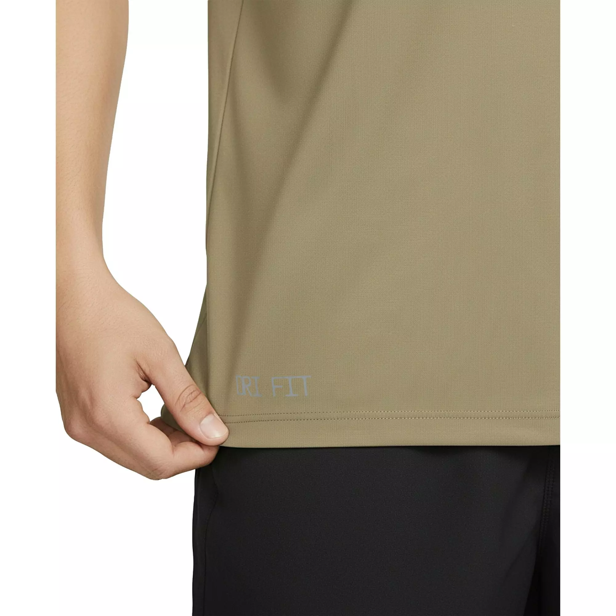 Nike Men's Swim Hydroguard Essential Dri-FIT UV Short Sleeve Shirt - BEIGE