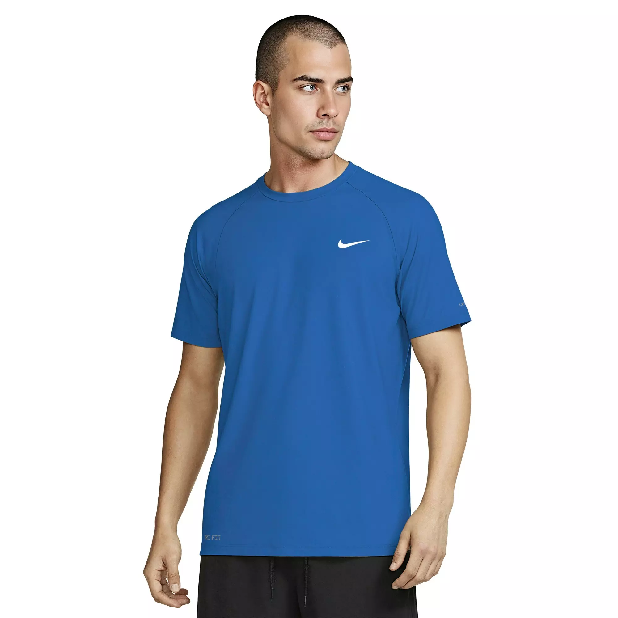 Nike Men's Swim Hydroguard Essential Dri-FIT UV Short Sleeve Shirt - ROYAL