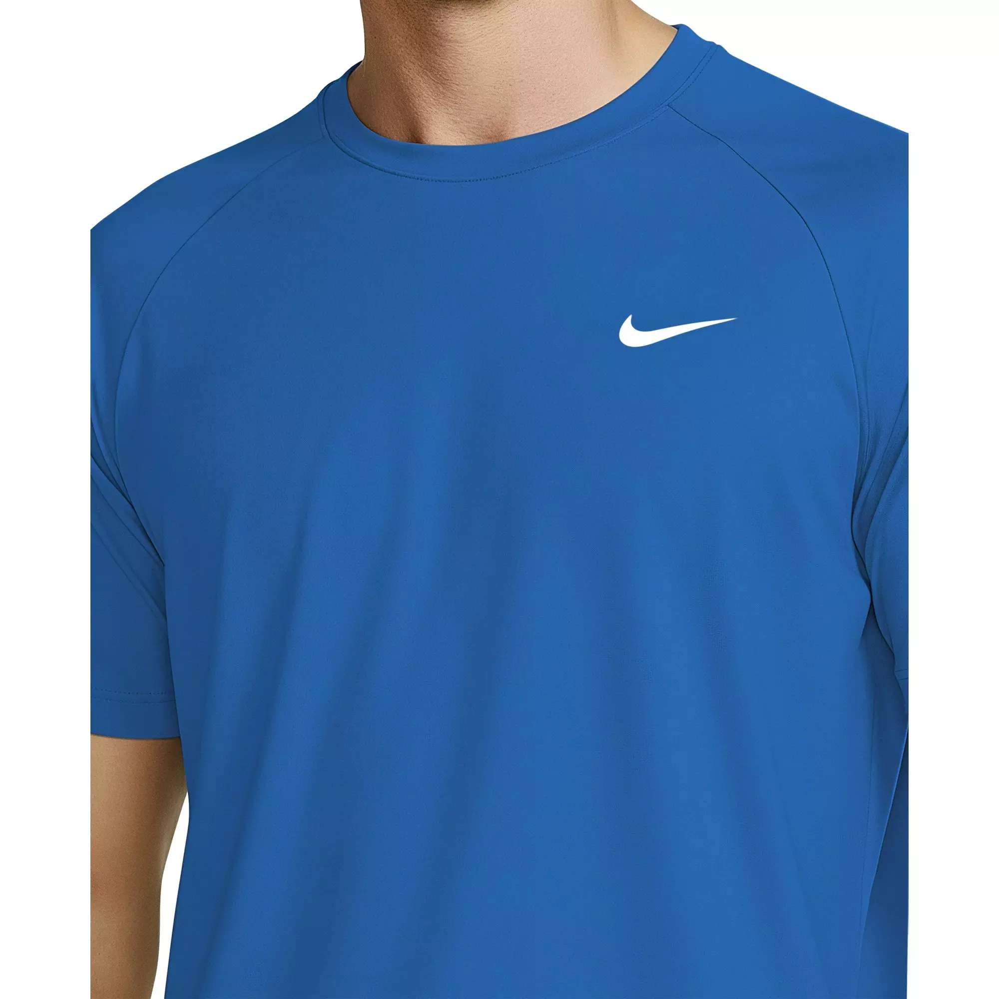 Nike Men's Swim Hydroguard Essential Dri-FIT UV Short Sleeve Shirt - ROYAL