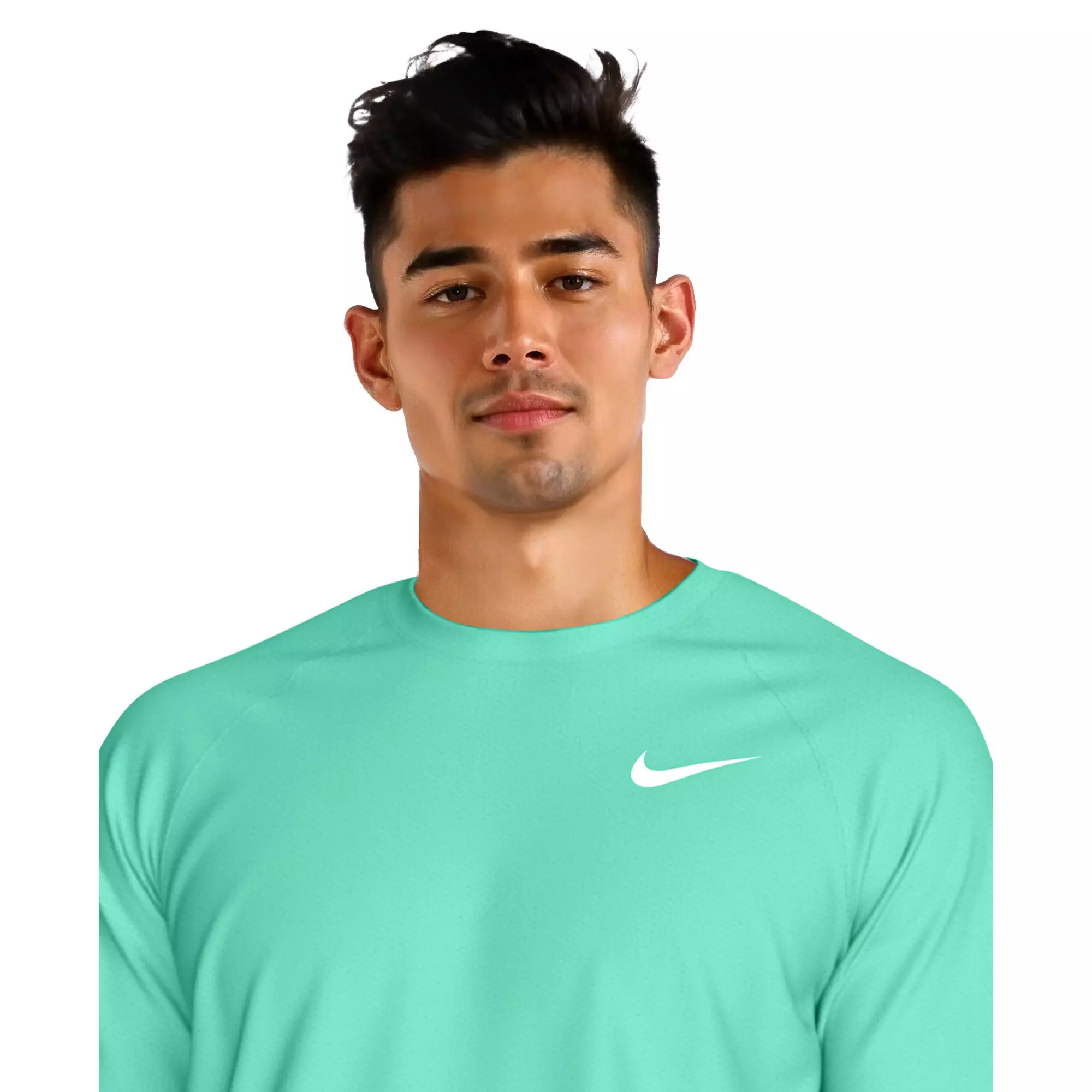 Nike Men's Swim Hydroguard Essential Dri-FIT UV Short Sleeve Shirt - TURQUOISE