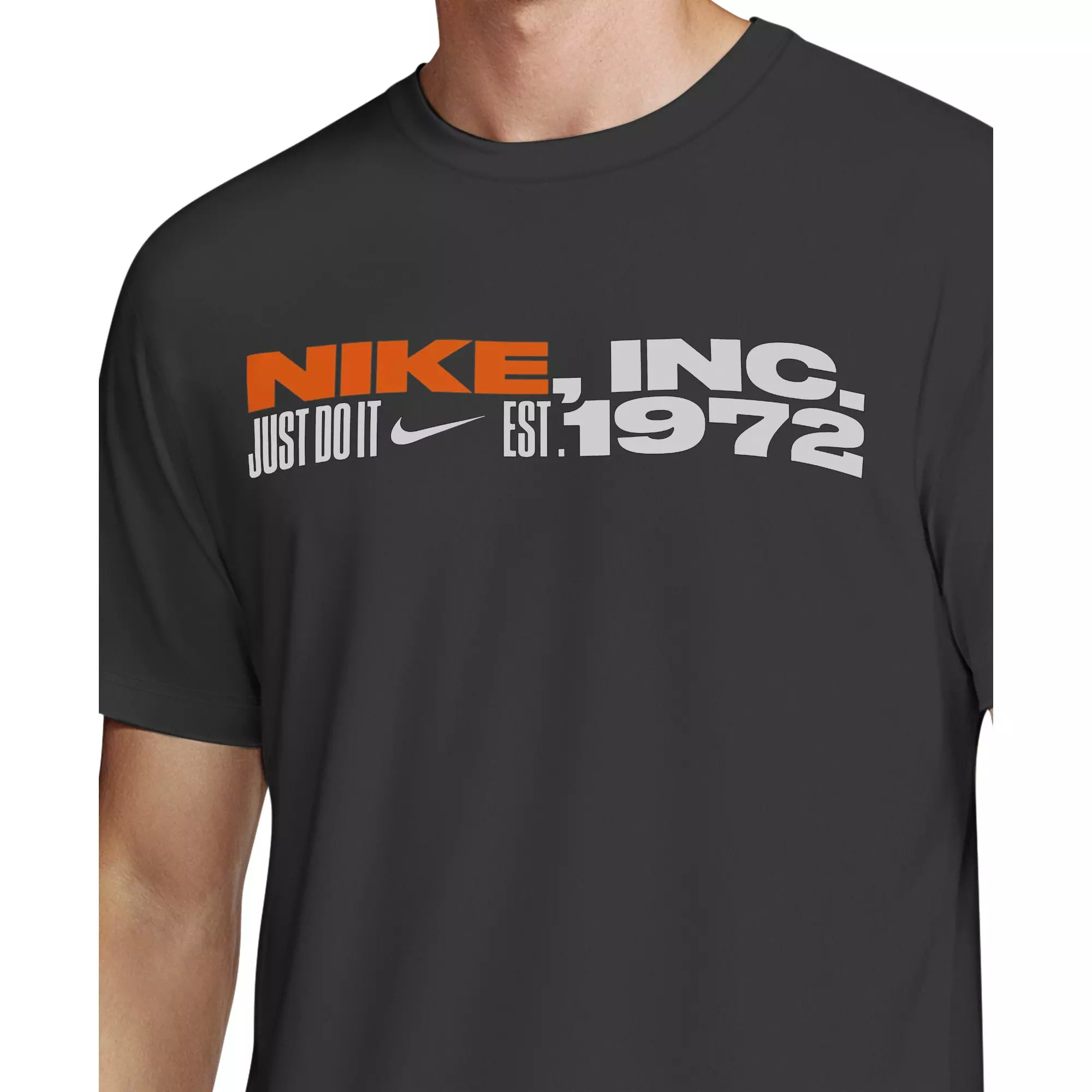 Nike Men's Swim Hydroguard Dri-FIT UV Short-Sleeve Top - BLACK