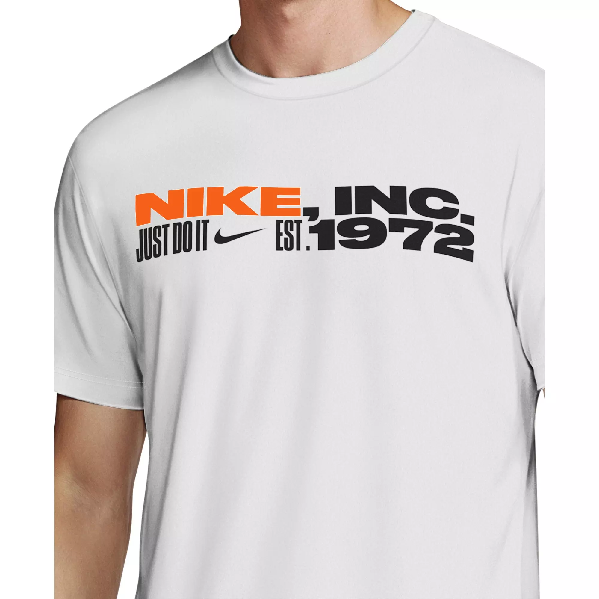 Nike Men's Swim Hydroguard Dri-FIT UV Short-Sleeve Top - WHITE