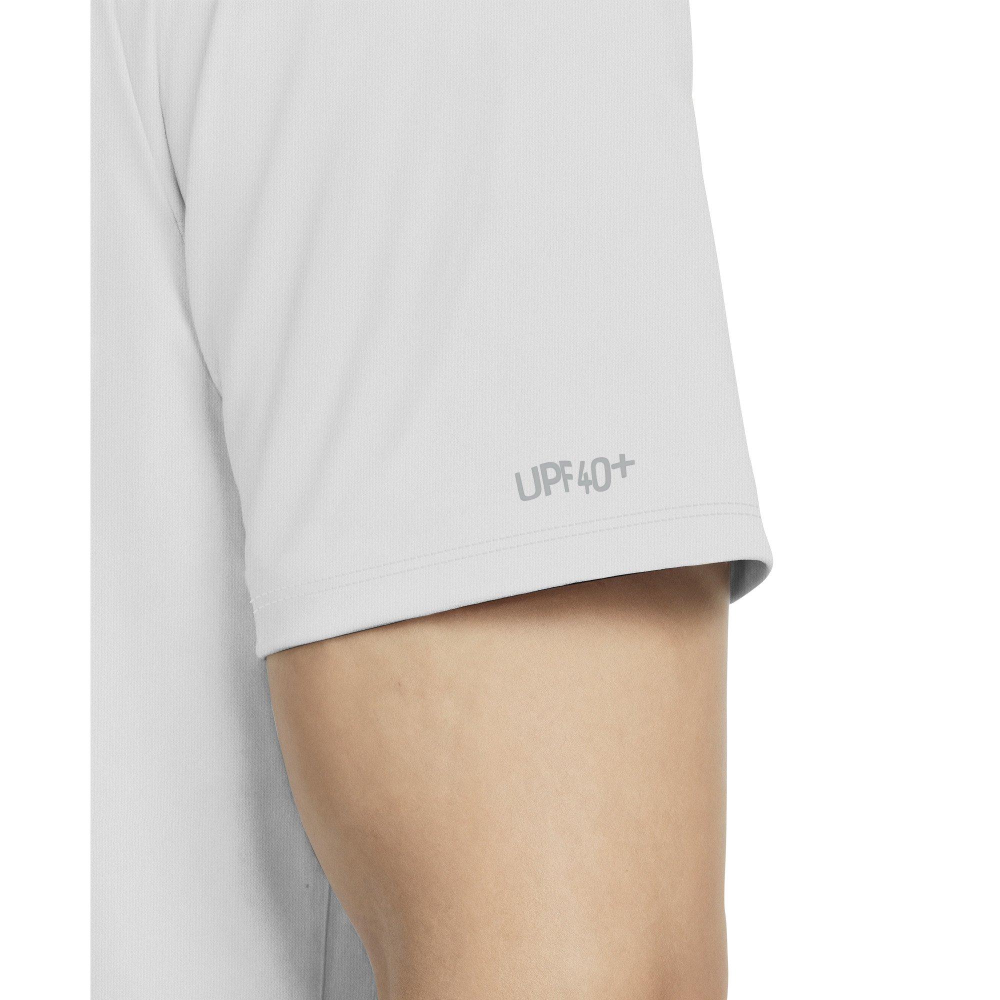 Nike Men's Swim Hydroguard Dri-FIT UV Short-Sleeve Top - WHITE Thumbnail View 4