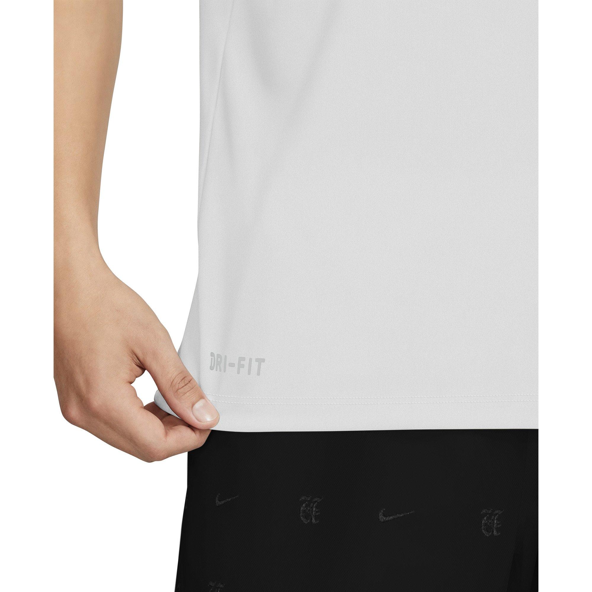 Nike Men's Swim Hydroguard Dri-FIT UV Short-Sleeve Top - WHITE Thumbnail View 5