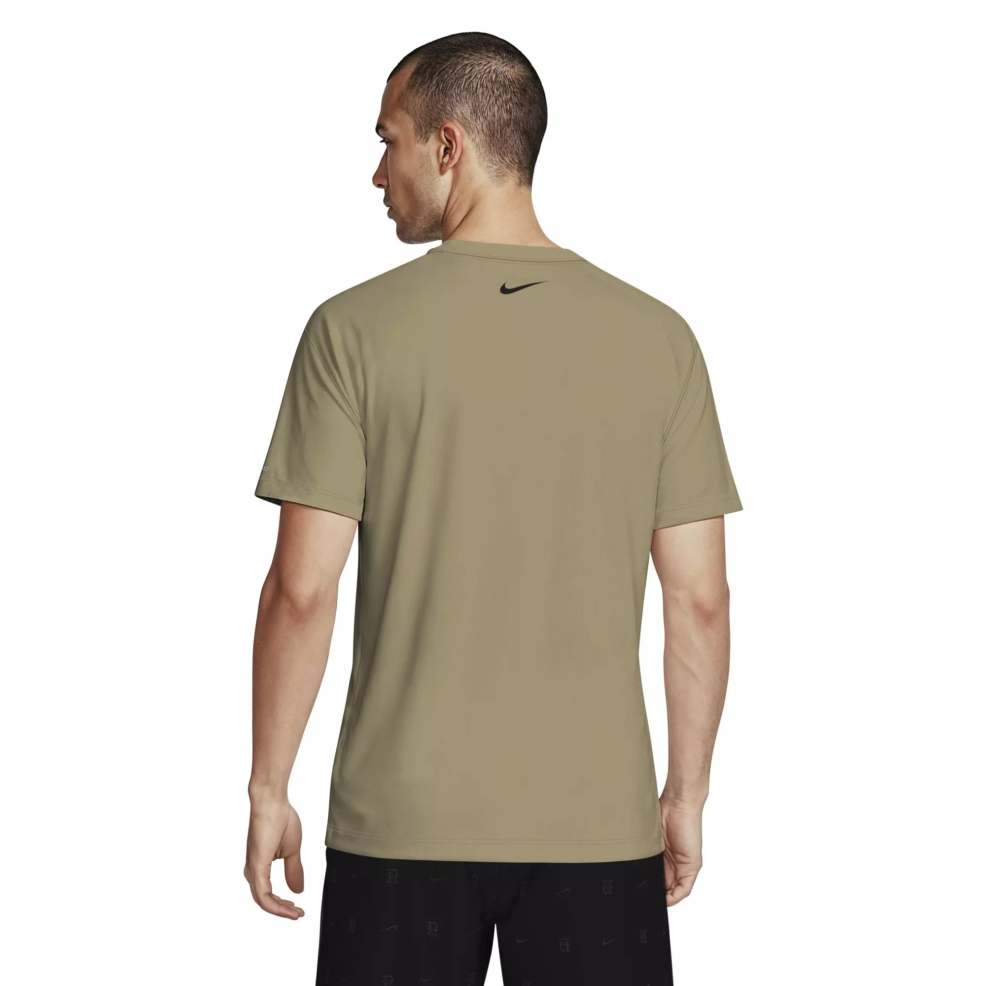 Nike Men's Swim Hydroguard Dri-FIT UV Short-Sleeve Top - BEIGE
