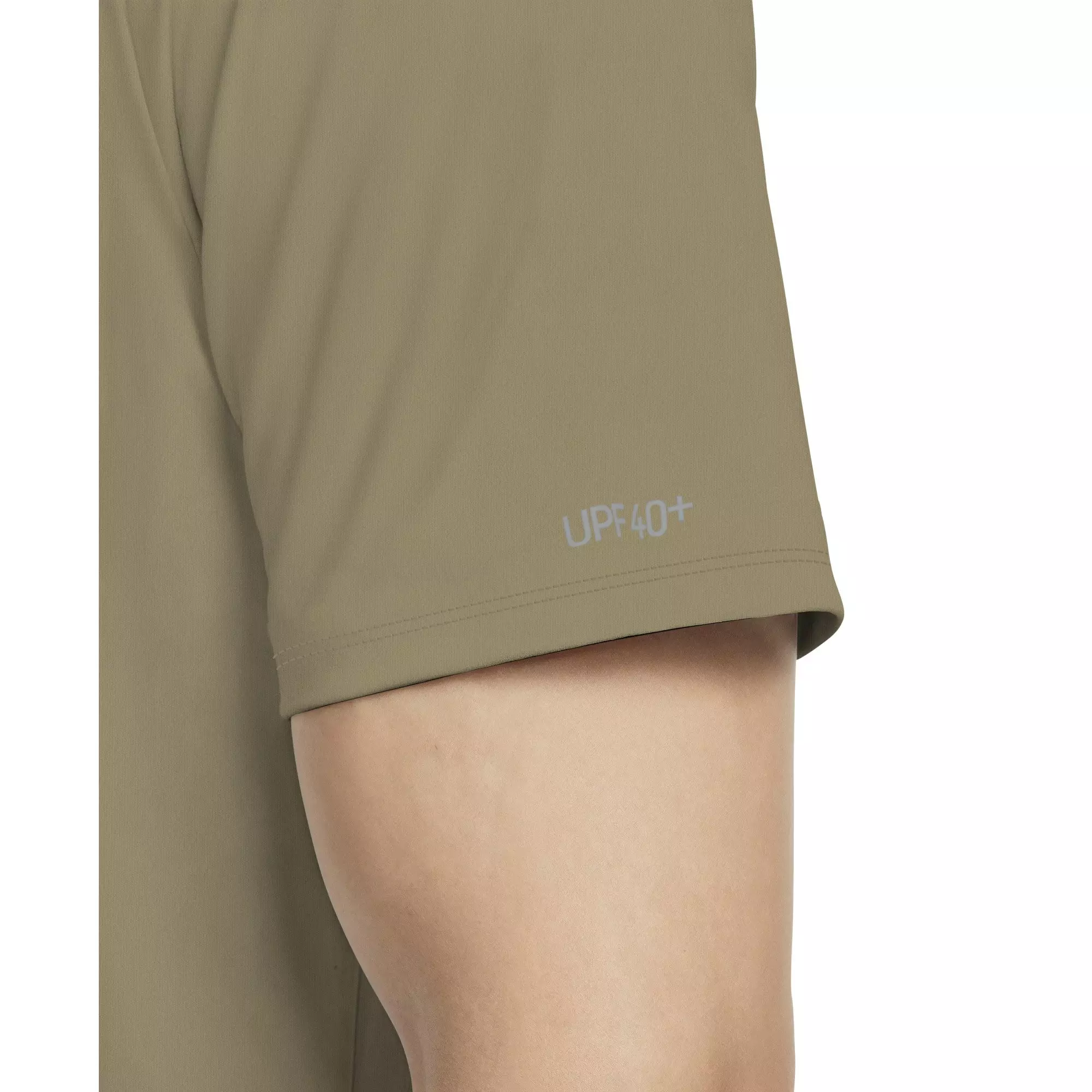 Nike Men's Swim Hydroguard Dri-FIT UV Short-Sleeve Top - BEIGE