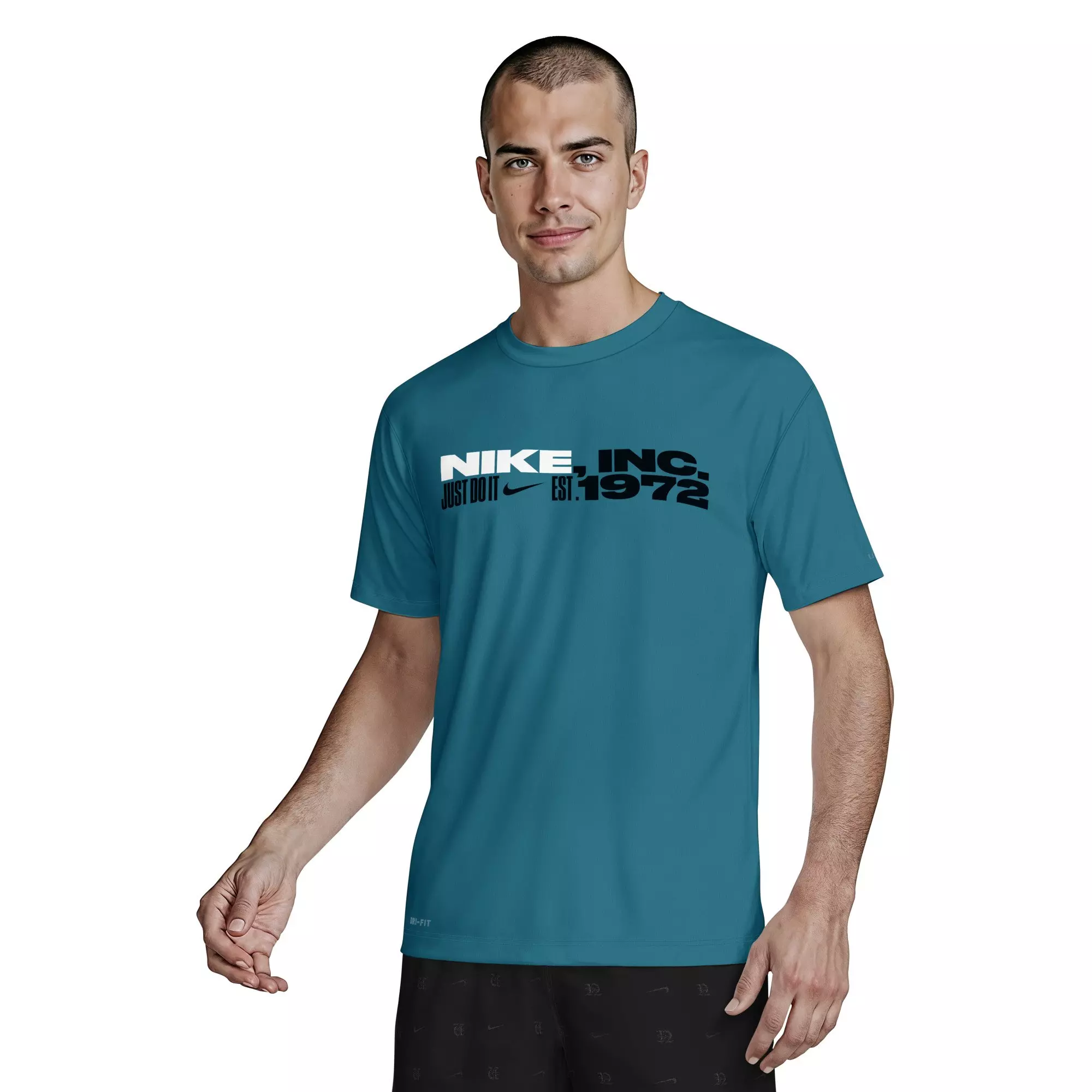 Nike Men's Swim Hydroguard Dri-FIT UV Short-Sleeve Top - GREEN