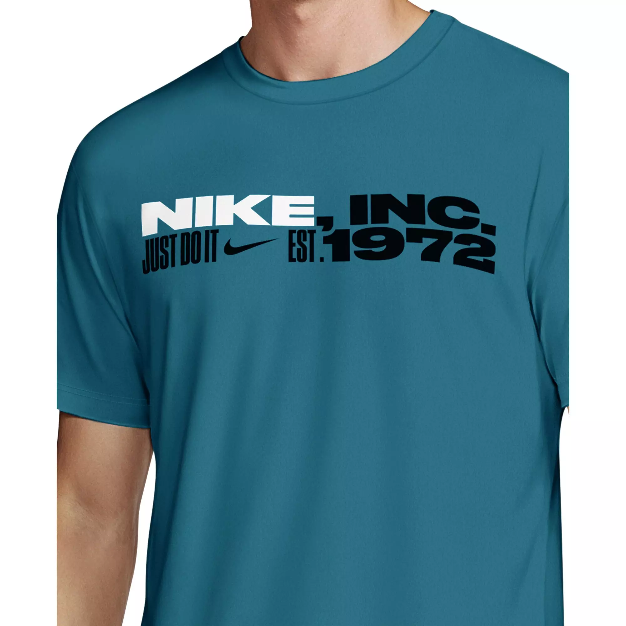 Nike Men's Swim Hydroguard Dri-FIT UV Short-Sleeve Top - GREEN