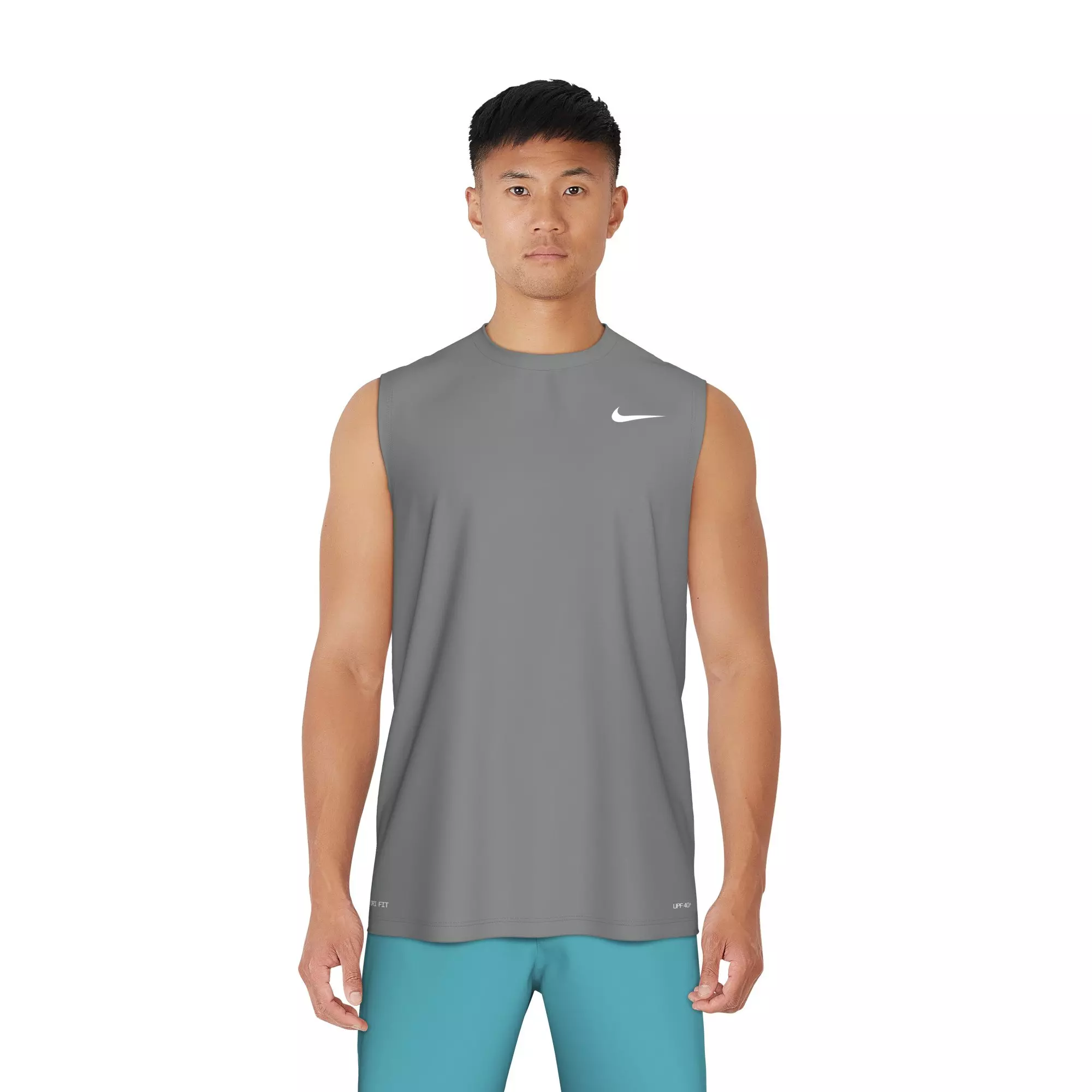 Nike Men's Swim Hydroguard Essential UV Dri-FIT Sleeveless Top - GREY