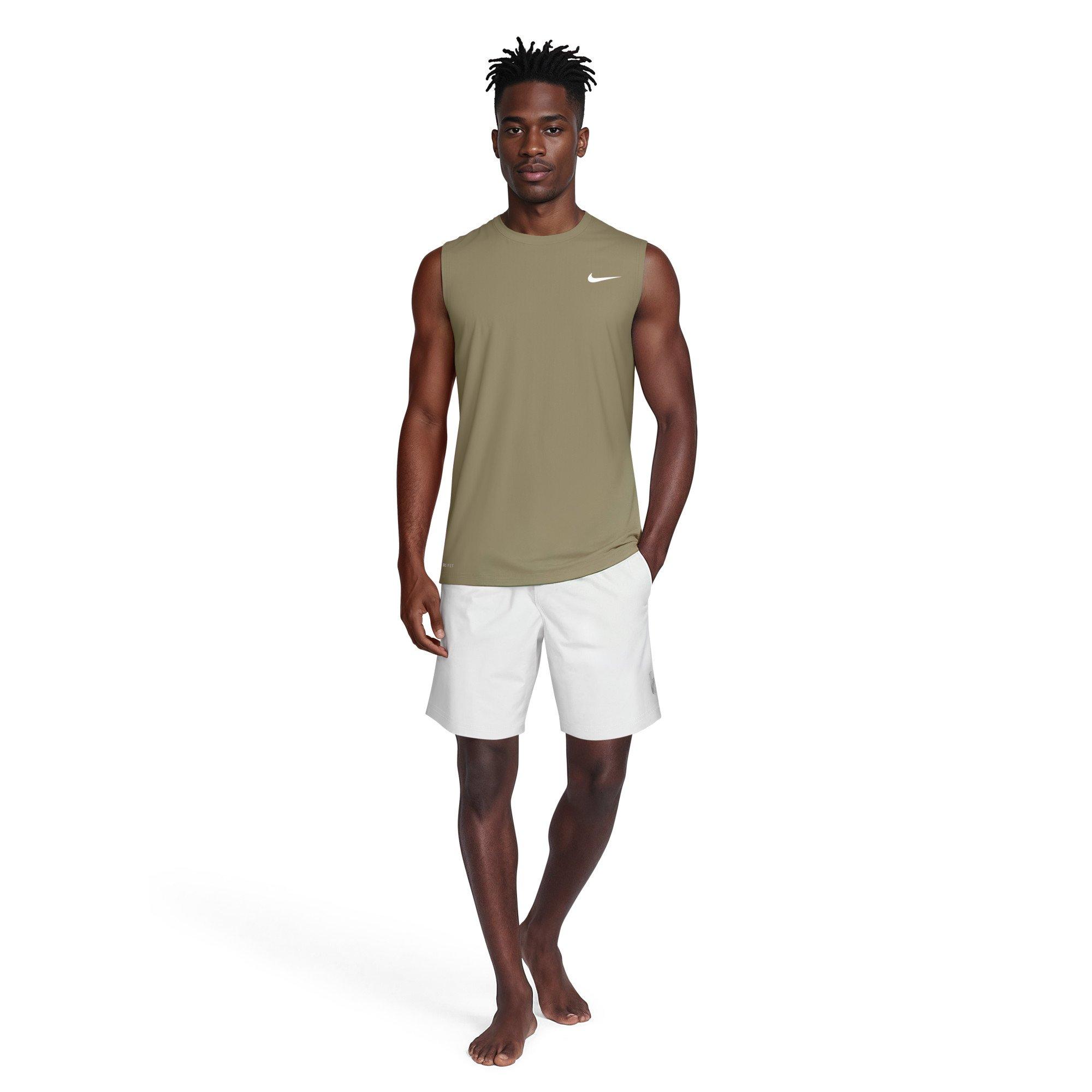 Nike Men's Swim Hydroguard Essential UV Dri-FIT Sleeveless Top - BEIGE Thumbnail View 6