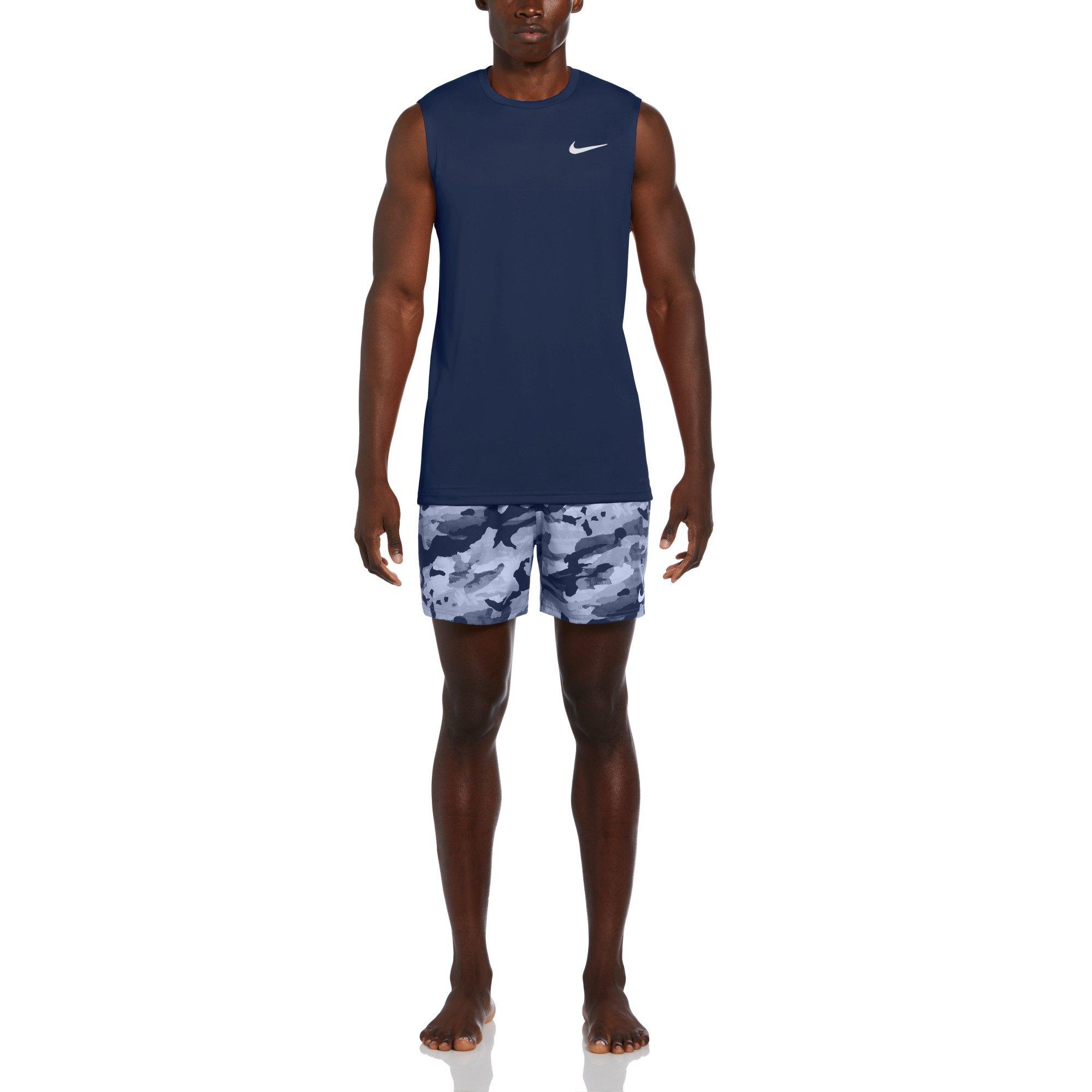 Nike Men's Swim Hydroguard Essential UV Dri-FIT Sleeveless Top - NAVY Thumbnail View 5