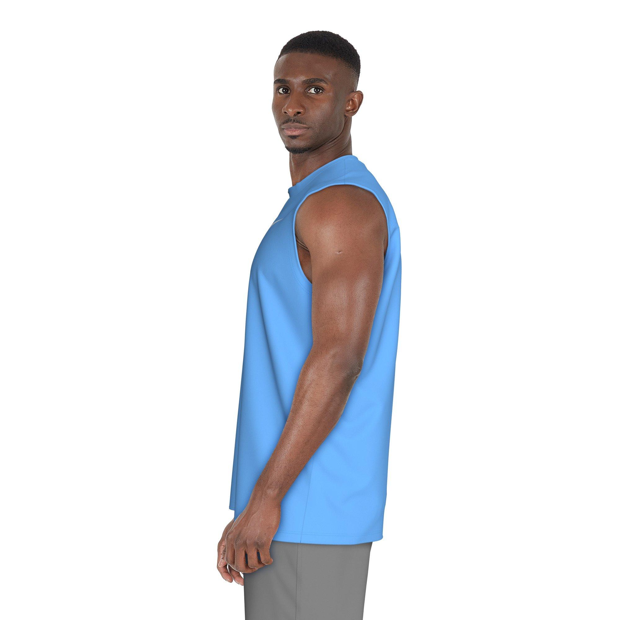 Nike Men's Swim Hydroguard Essential UV Dri-FIT Sleeveless Top - BLUE Thumbnail View 3