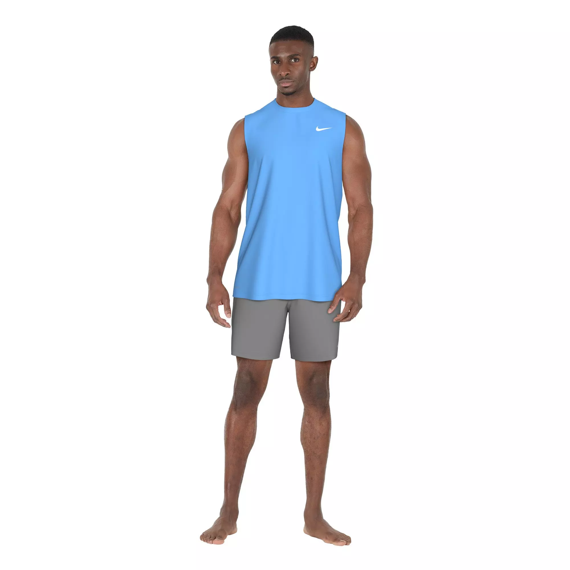 Nike Men's Swim Hydroguard Essential UV Dri-FIT Sleeveless Top - BLUE
