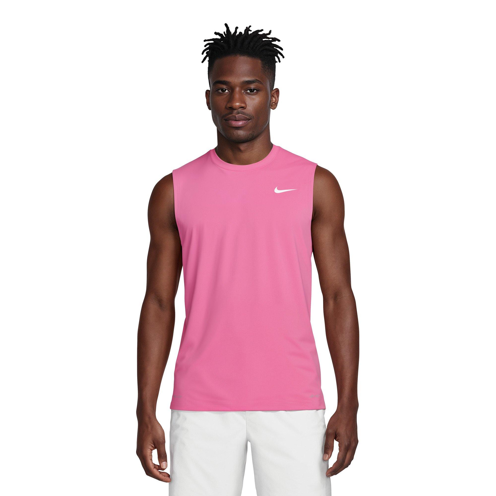 Nike Men's Swim Hydroguard Essential UV Dri-FIT Sleeveless Top - PINK Thumbnail View 1