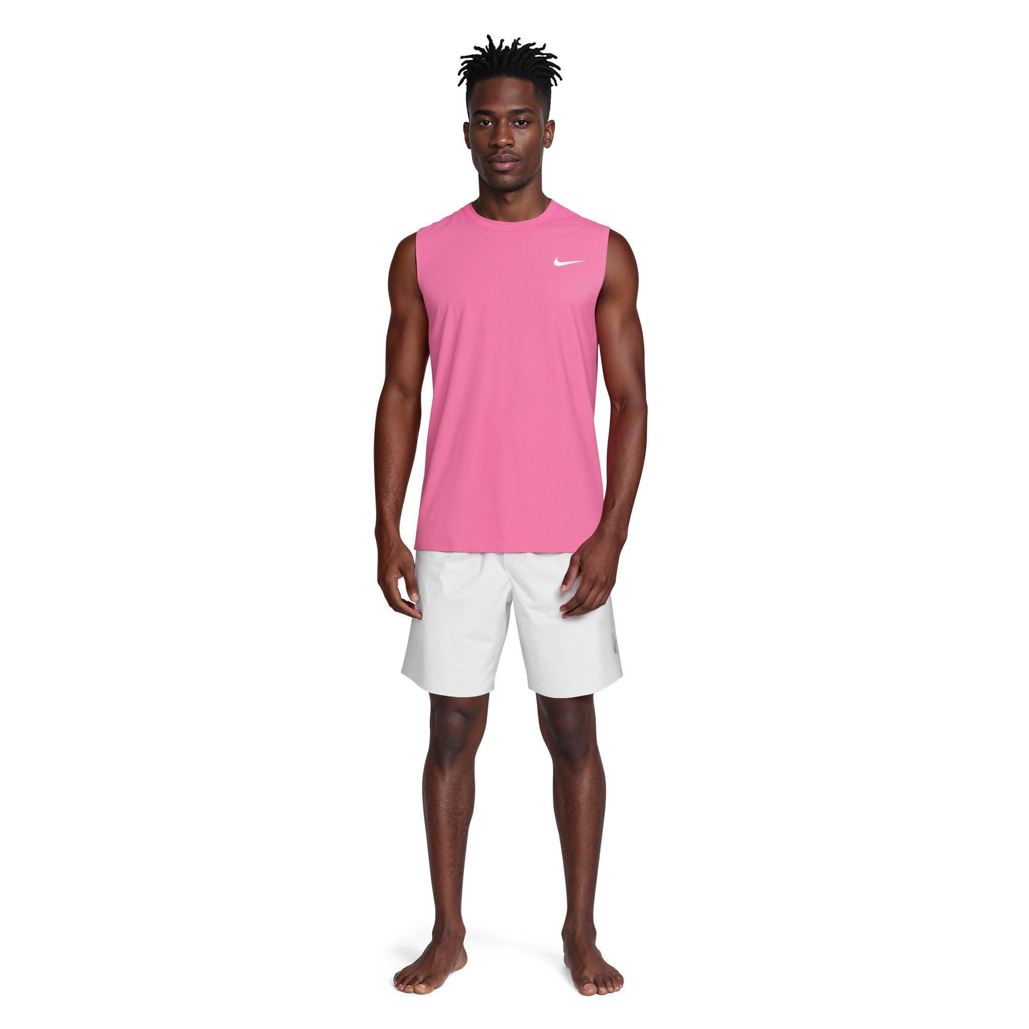 Nike Men's Swim Hydroguard Essential UV Dri-FIT Sleeveless Top - PINK Thumbnail View 6