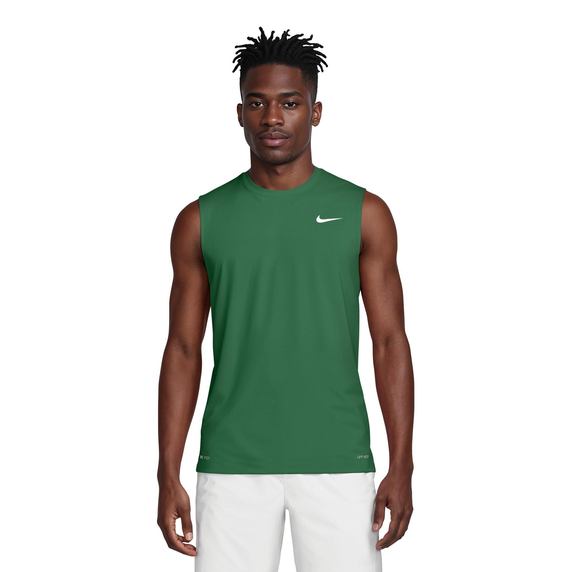 Nike Men's Swim Hydroguard Essential UV Dri-FIT Sleeveless Top - GREEN Thumbnail View 1