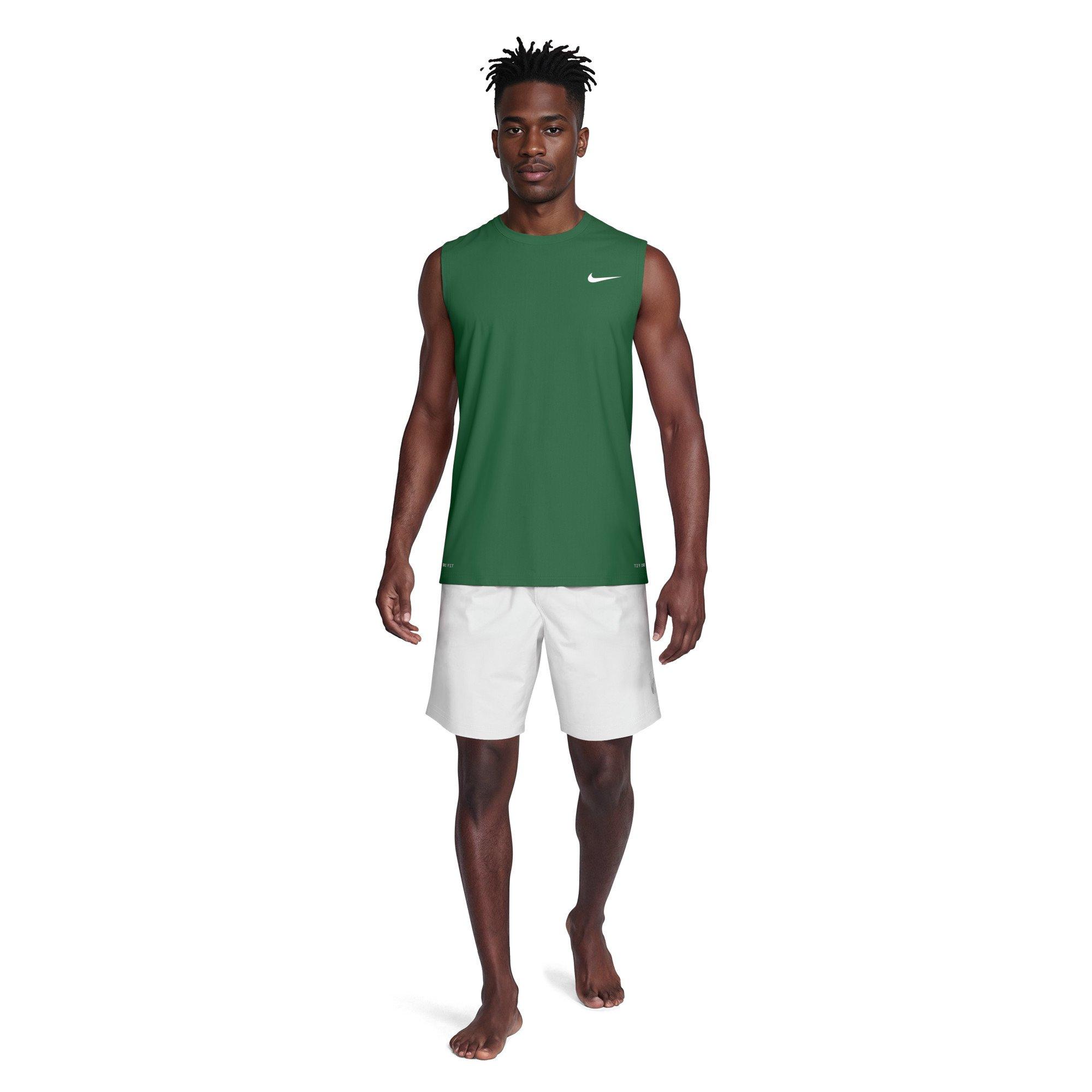 Nike Men's Swim Hydroguard Essential UV Dri-FIT Sleeveless Top - GREEN Thumbnail View 6