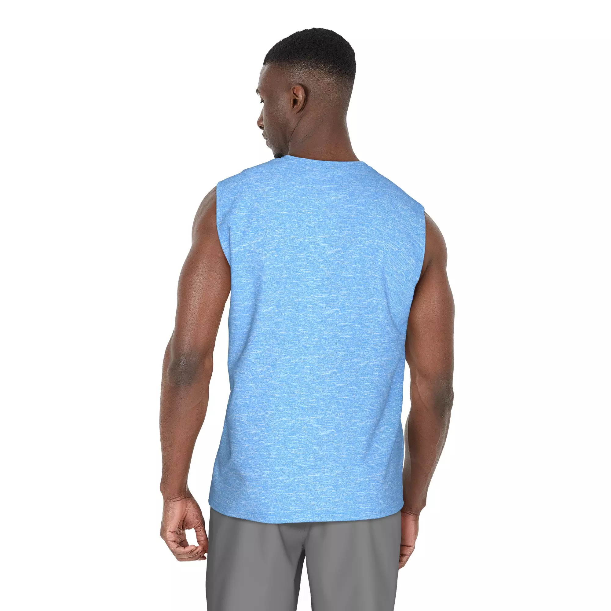 Nike Men's Swim Sleeveless Heather Hydroguard - BLUE