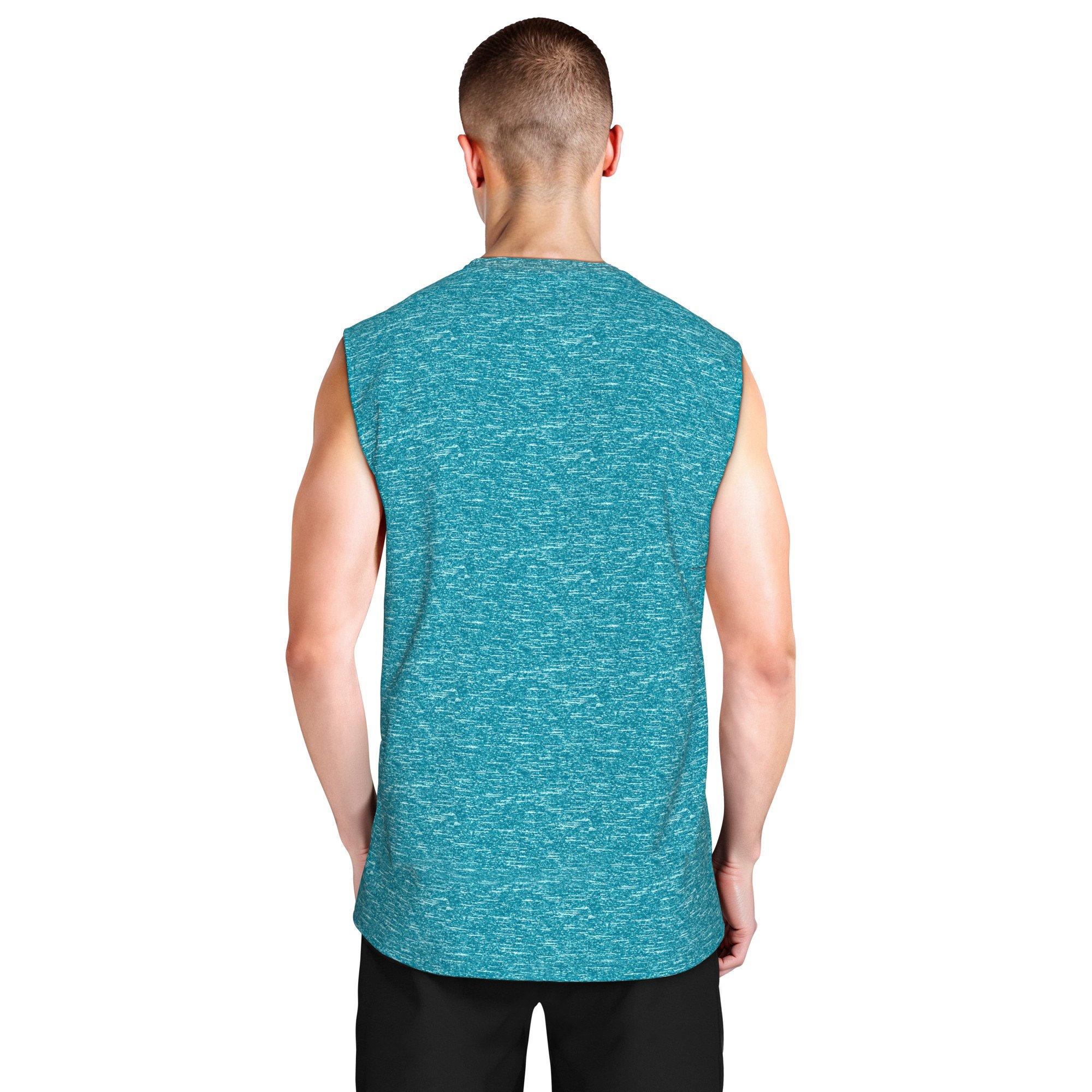 Nike Men's Swim Sleeveless Heather Hydroguard - TEAL Thumbnail View 2