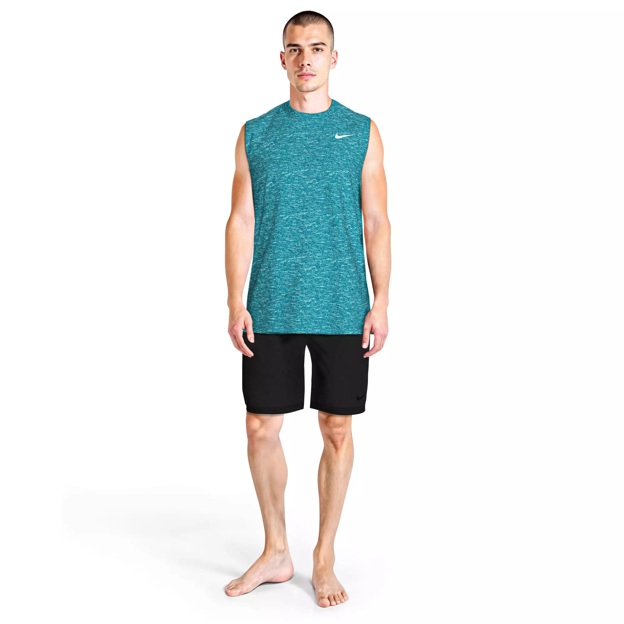 Nike Men's Swim Sleeveless Heather Hydroguard - TEAL