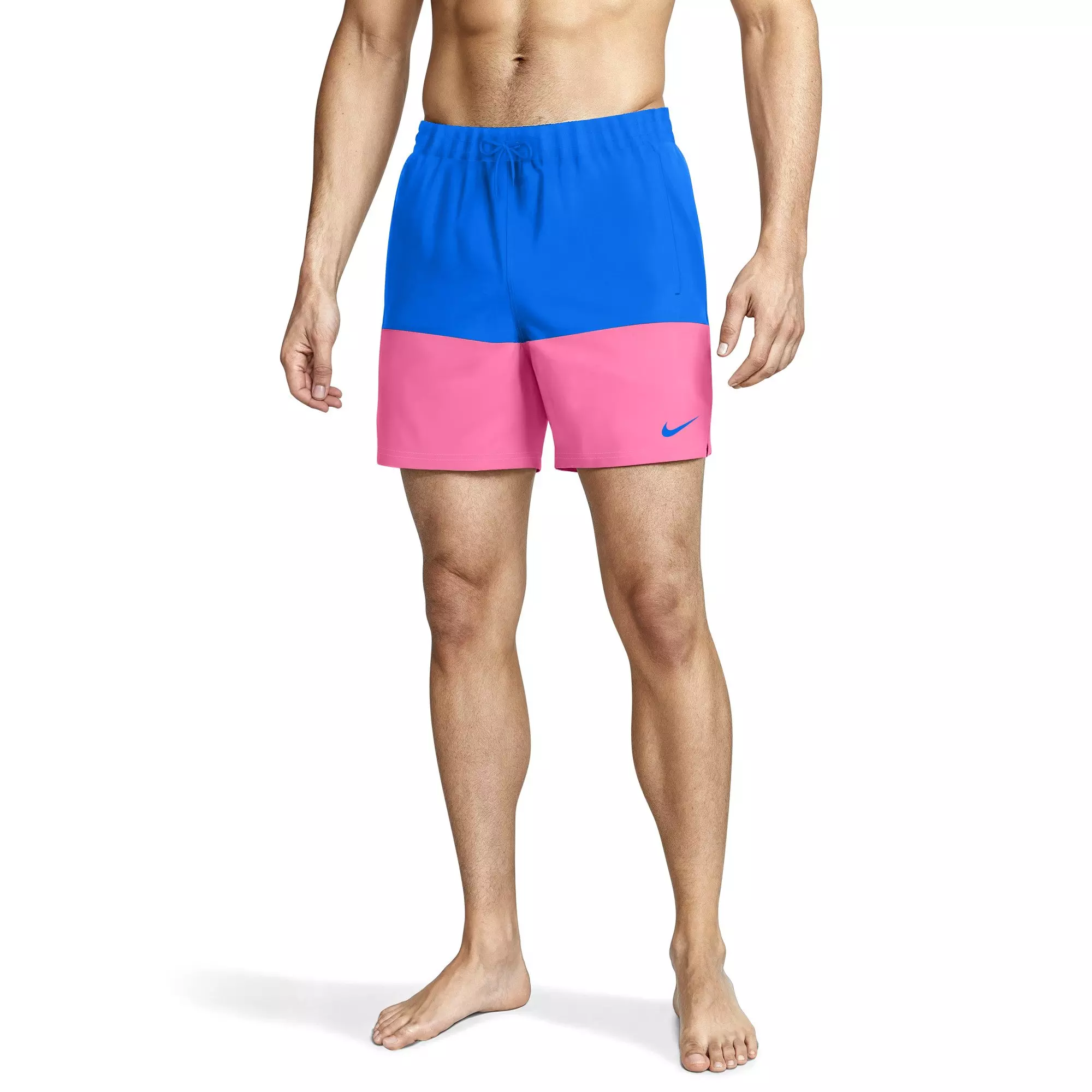 Nike Men's Swim Split 5" Brief-Lined Volley Swim Shorts - BLUE/PINK