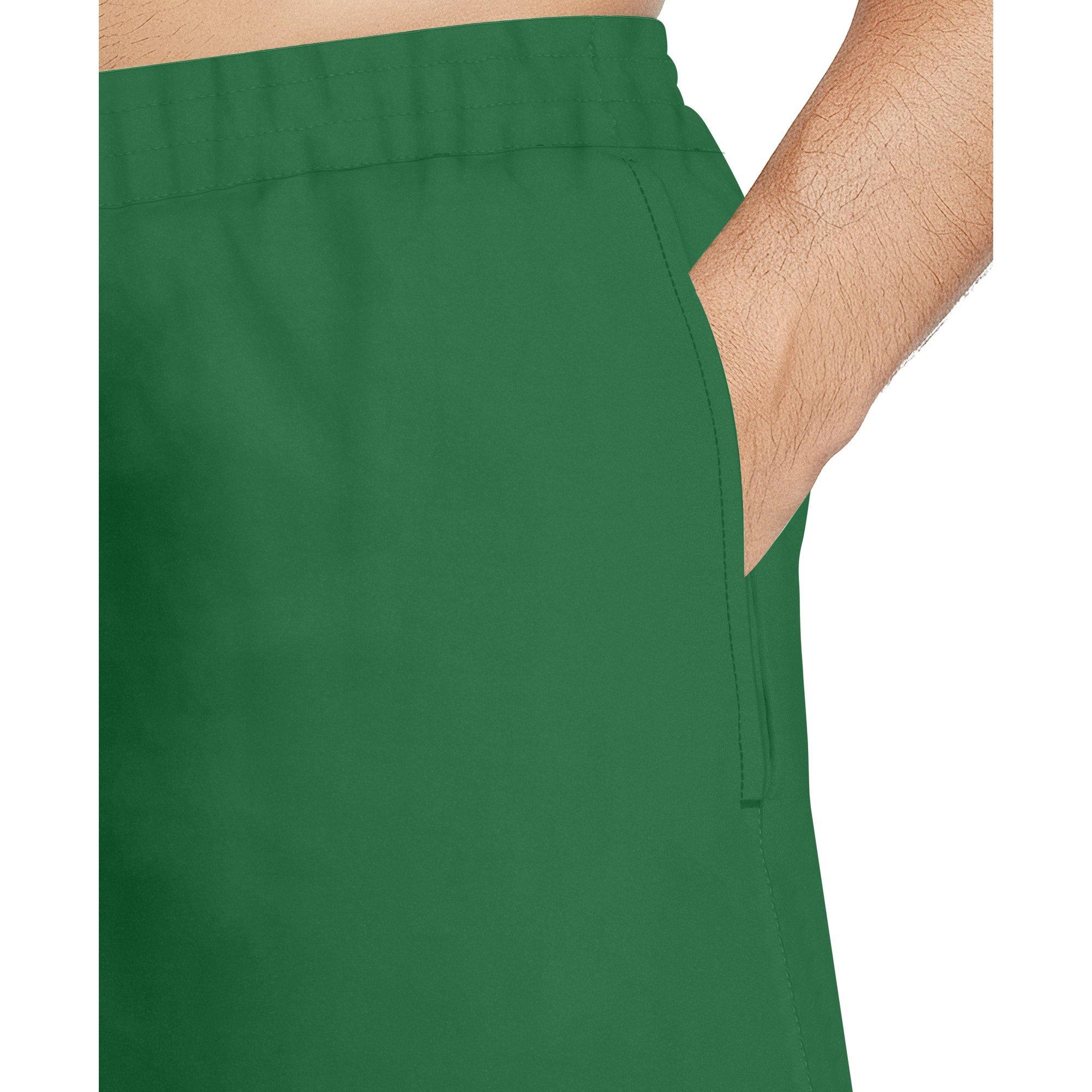 Nike Men's Swim Split 5" Brief-Lined Volley Swim Shorts - GREEN/GREY Thumbnail View 5