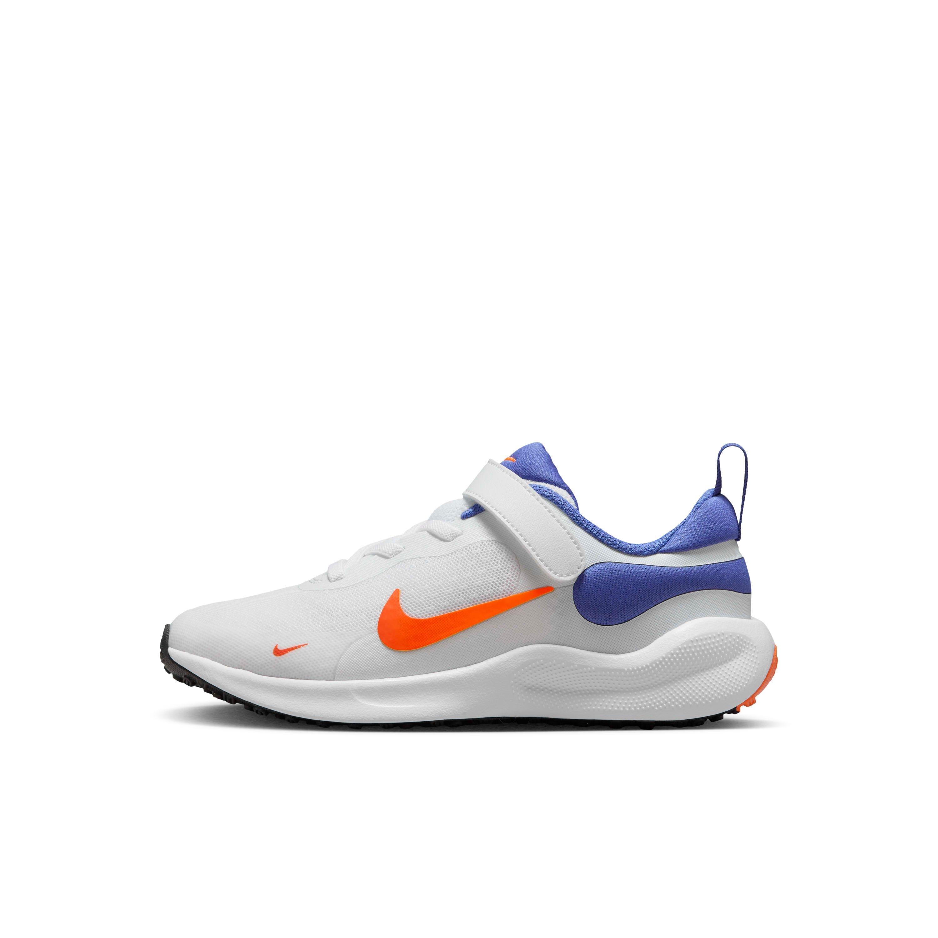 Nike Revolution 7 Preschool Boys' "White/Astronomy Blue/Total Orange/Team Orange" Running Shoe