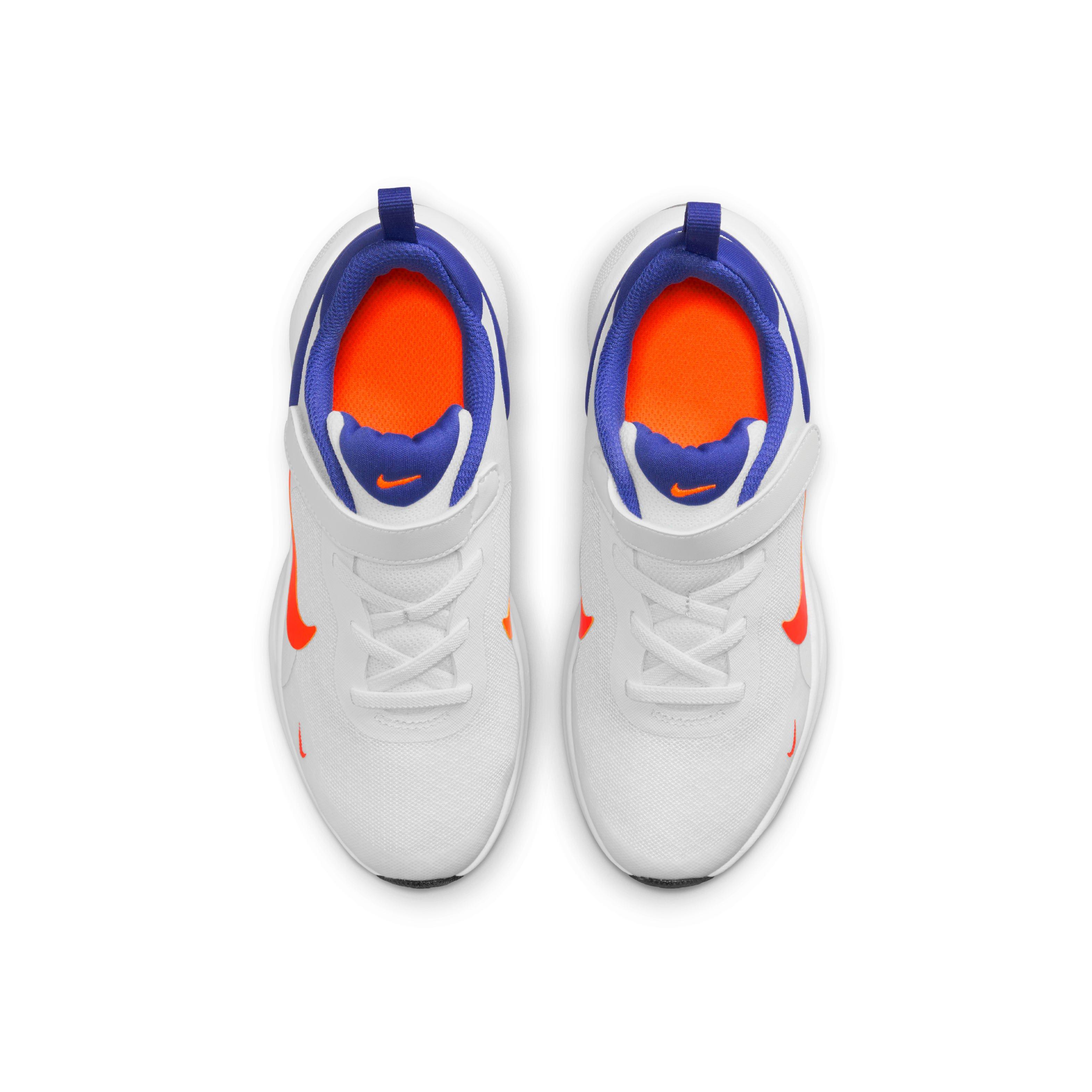 Nike Revolution 7 Preschool Boys' "White/Astronomy Blue/Total Orange/Team Orange" Running Shoe