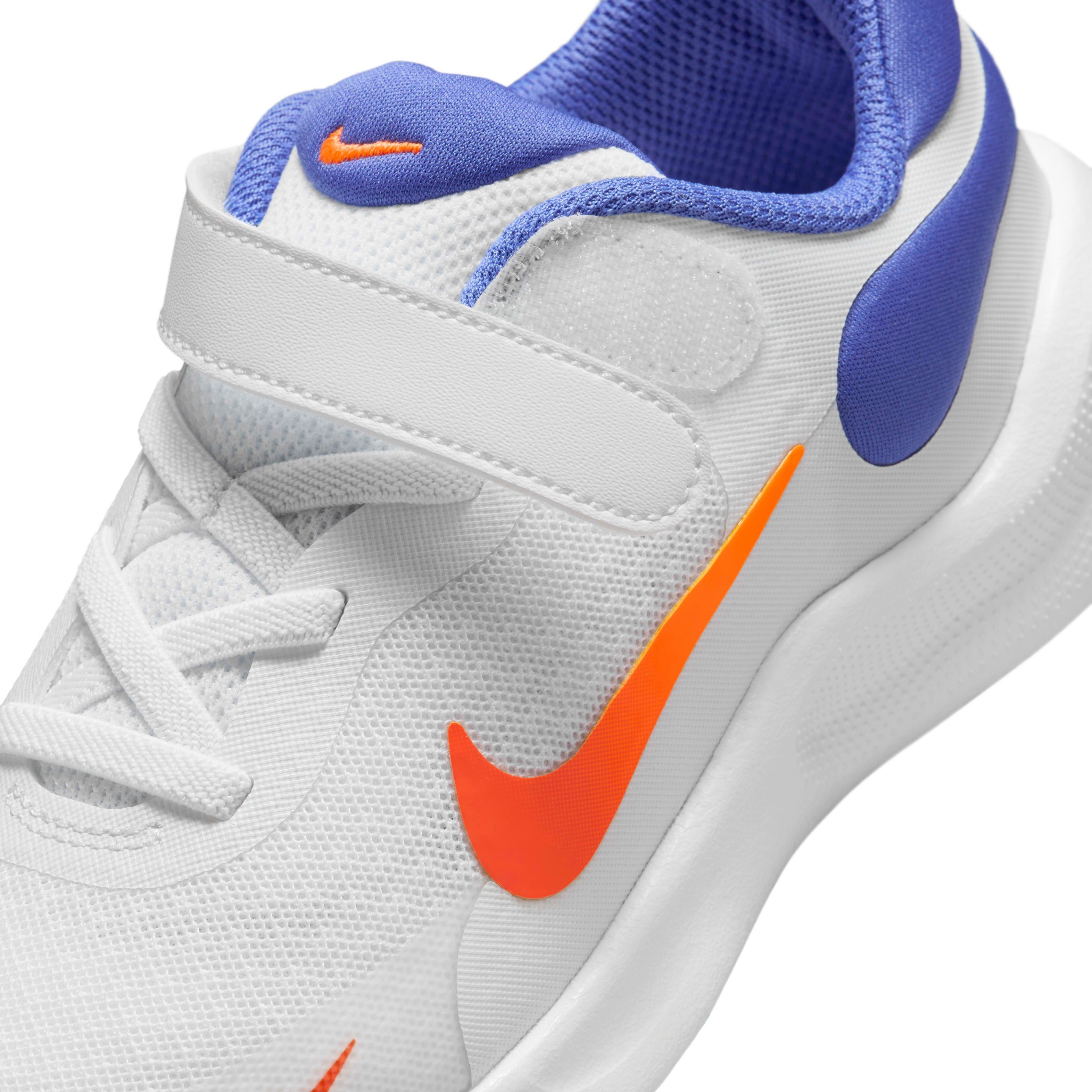 Nike Revolution 7 Preschool Boys' "White/Astronomy Blue/Total Orange/Team Orange" Running Shoe